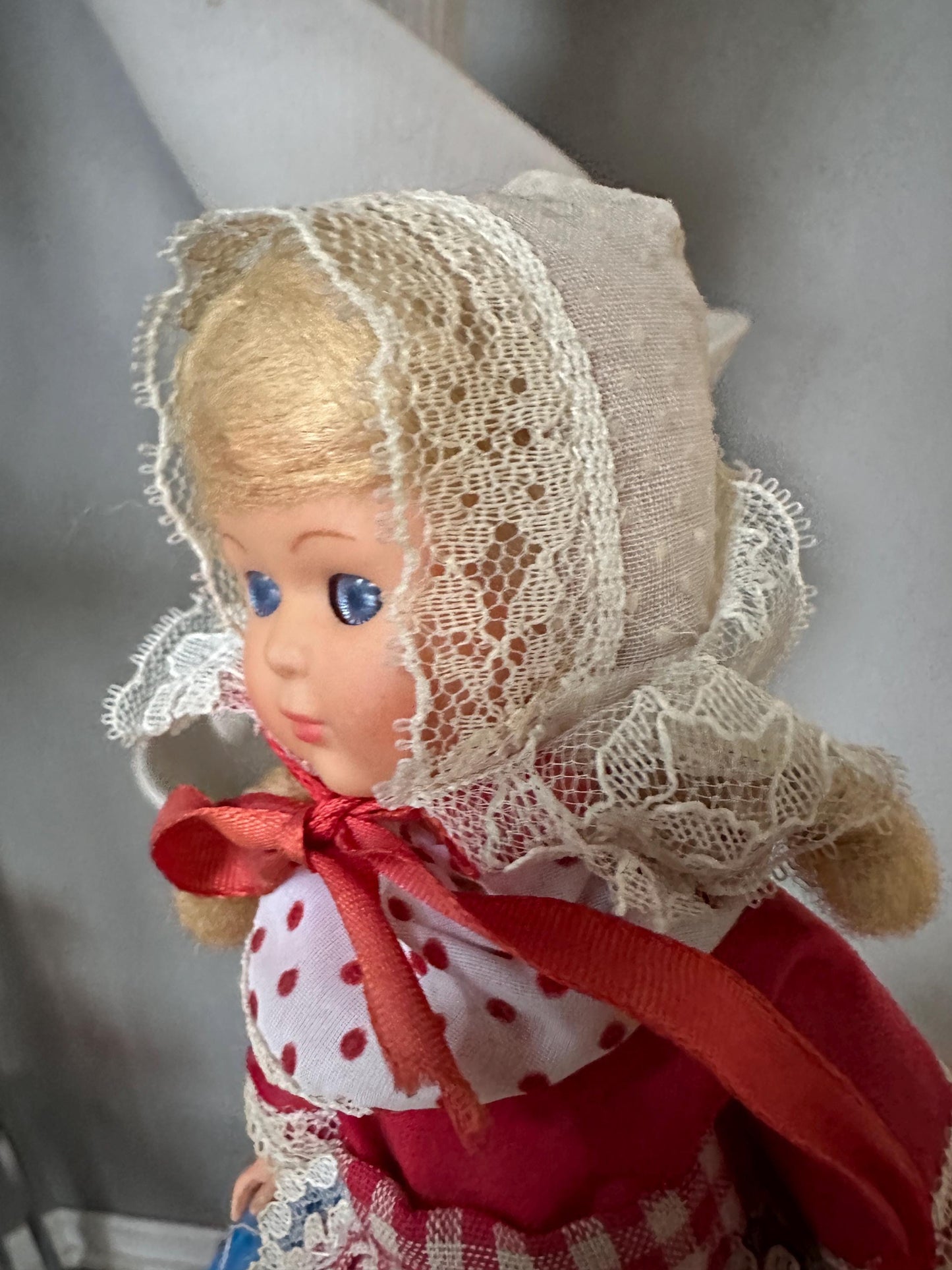 Vintage Gudrun Formby Danish Design Doll, Blue Sleepy Eyes, Collectible Scandinavian Toy, Mid-Century Doll