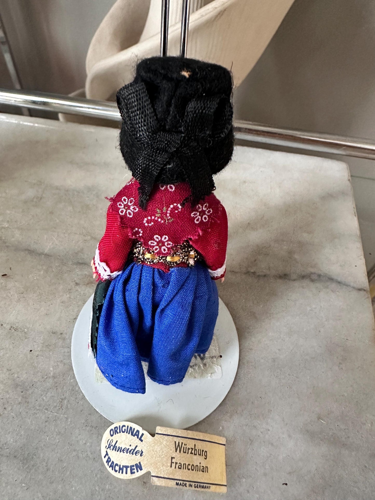 German Folklore Dolls, Set of 3 Vintage, Hand-Painted Faces, Traditional Costumes