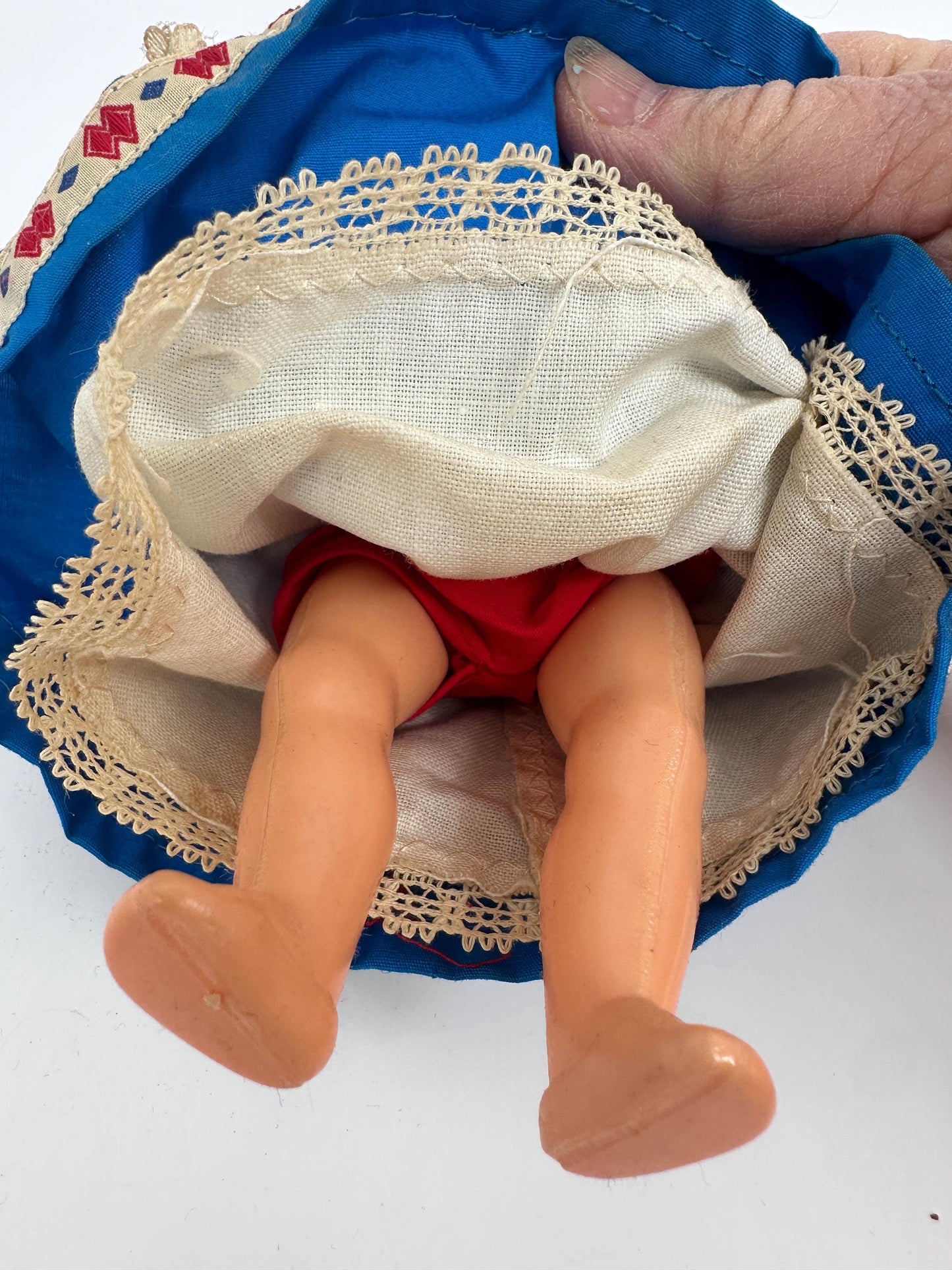 Vintage Gudrun Formby Danish Design Doll, Blue Sleepy Eyes, Collectible Scandinavian Toy, Mid-Century Doll