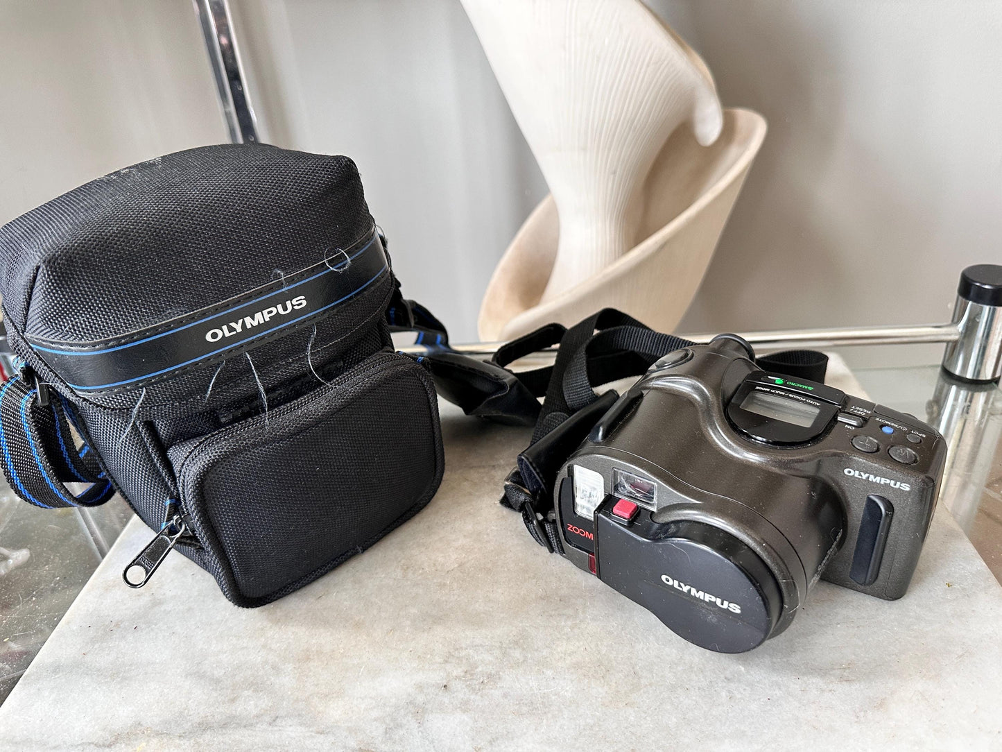 Olympus Infinity Super Zoom 330 35mm Film Camera Bundle, Manual, Lens Kit, Filters