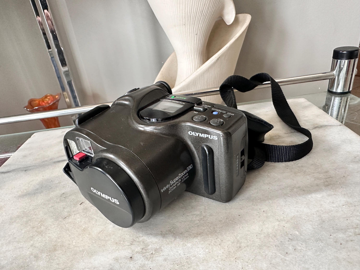 Olympus Infinity Super Zoom 330 35mm Film Camera Bundle, Manual, Lens Kit, Filters