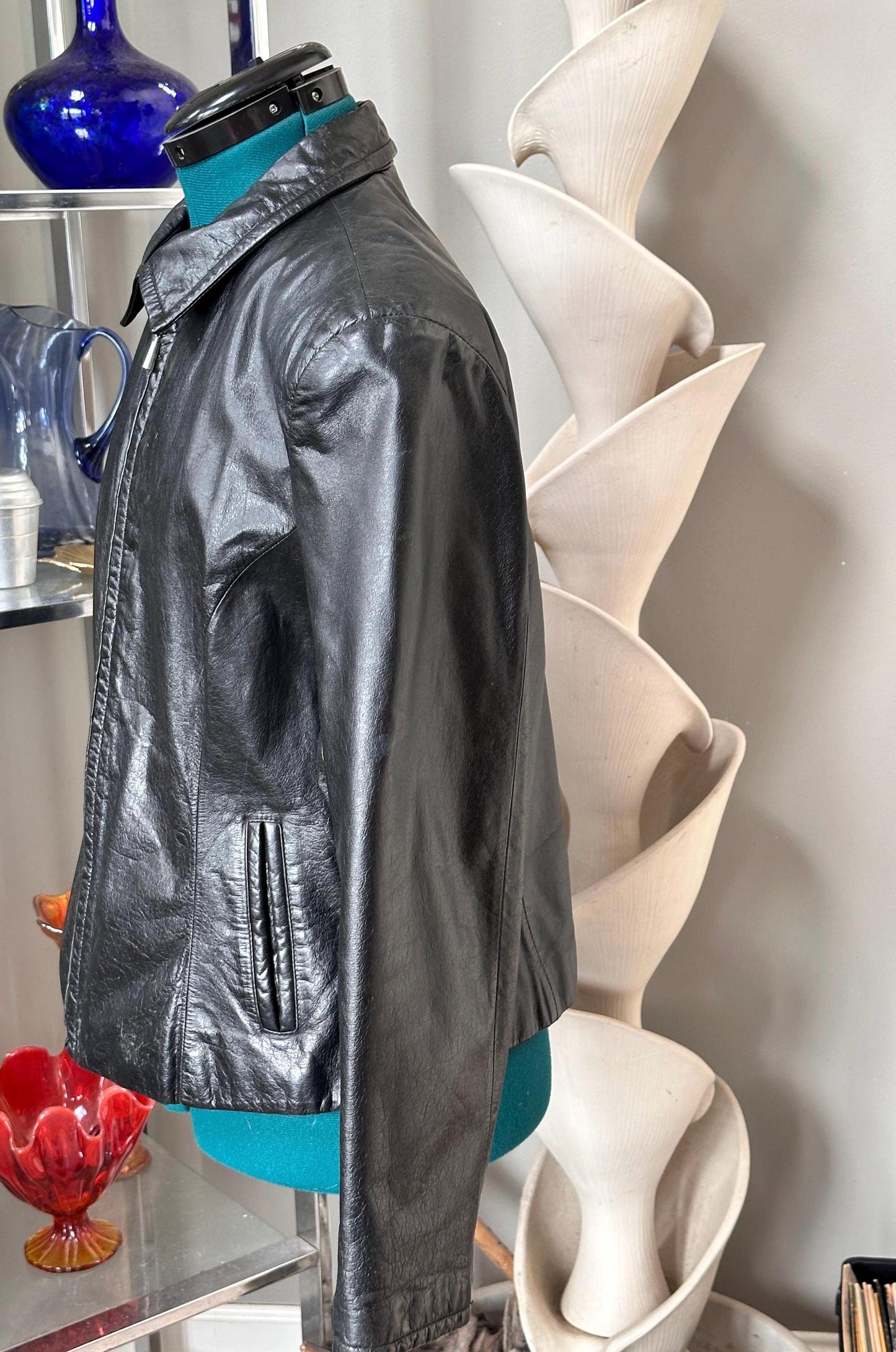 Vintage 1990s Wilsons Leather Black Leather Jacket | Women’s Size Large | Classic Moto Style