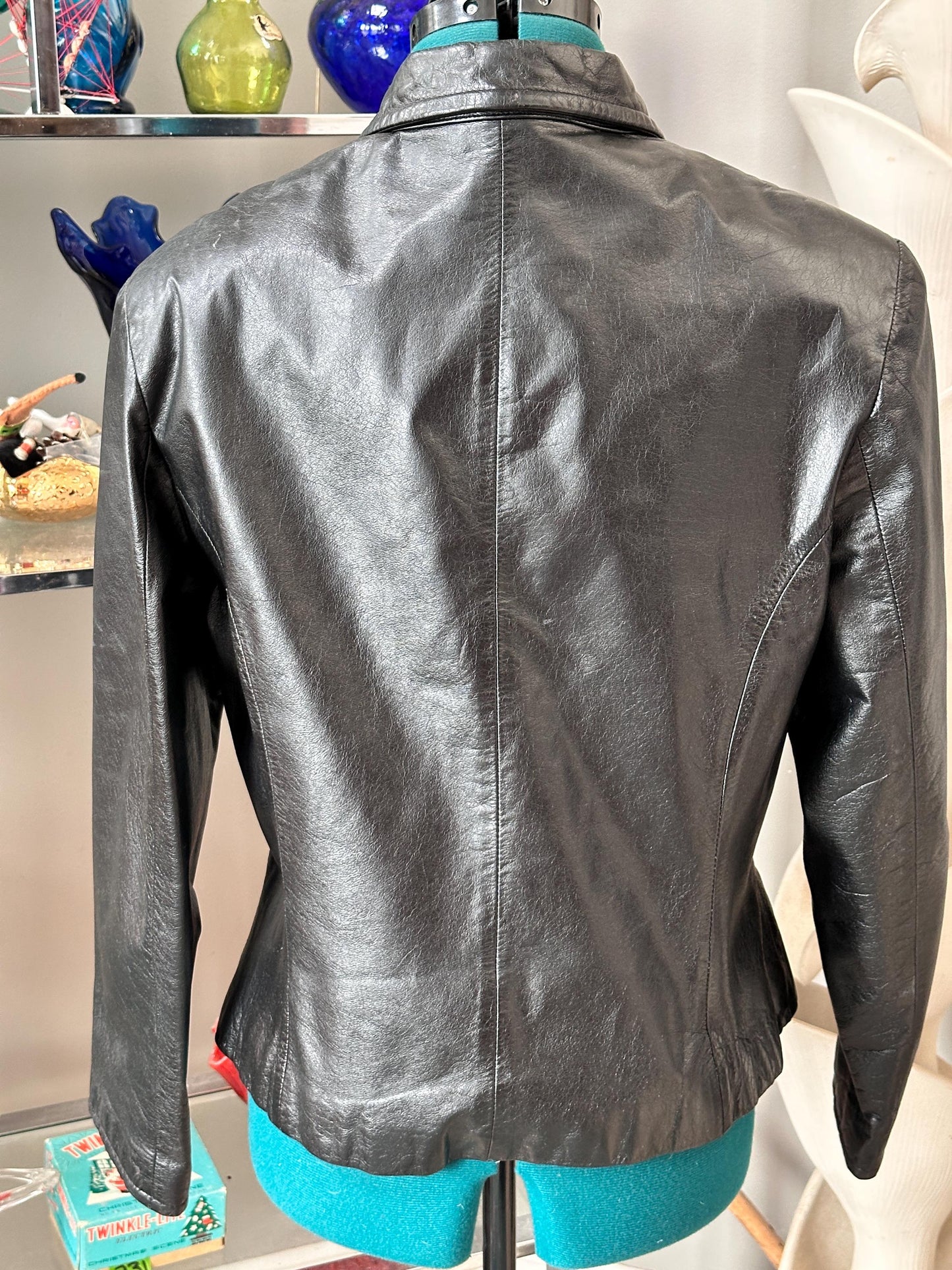 Vintage 1990s Wilsons Leather Black Leather Jacket | Women’s Size Large | Classic Moto Style