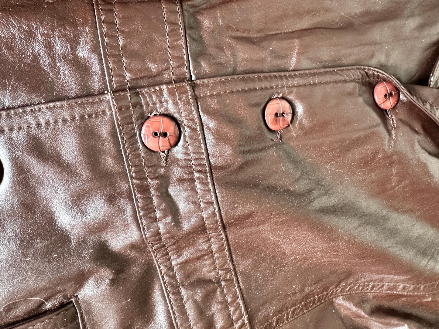 1970s Brown Leather Trench Coat | Men's Small | Fight Club Style Jacket