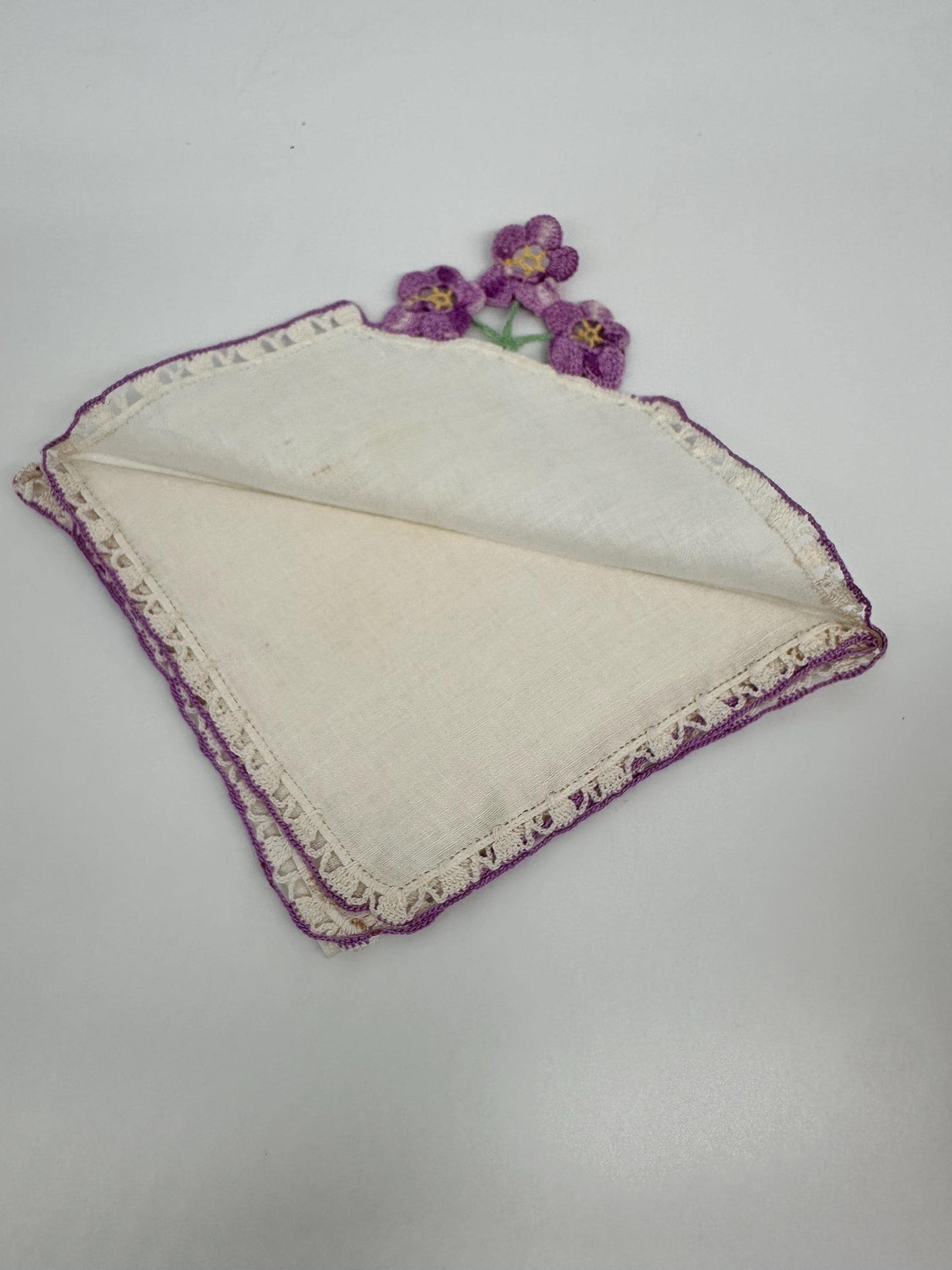 Vintage Linen Crocheted Hankies Set – Shabby Chic Bridal Wedding Hankies