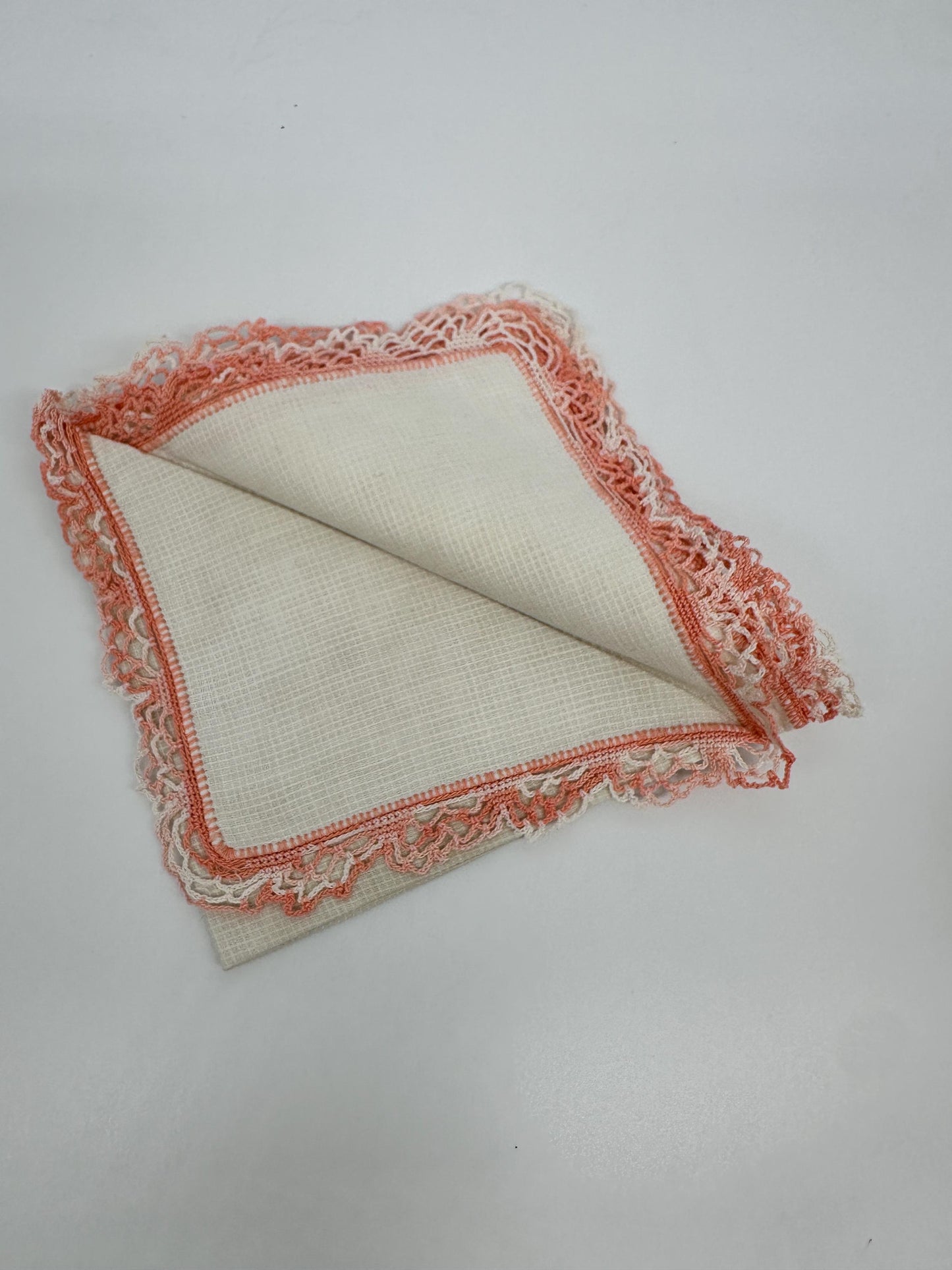 Vintage Linen Crocheted Hankies Set – Shabby Chic Bridal Wedding Hankies