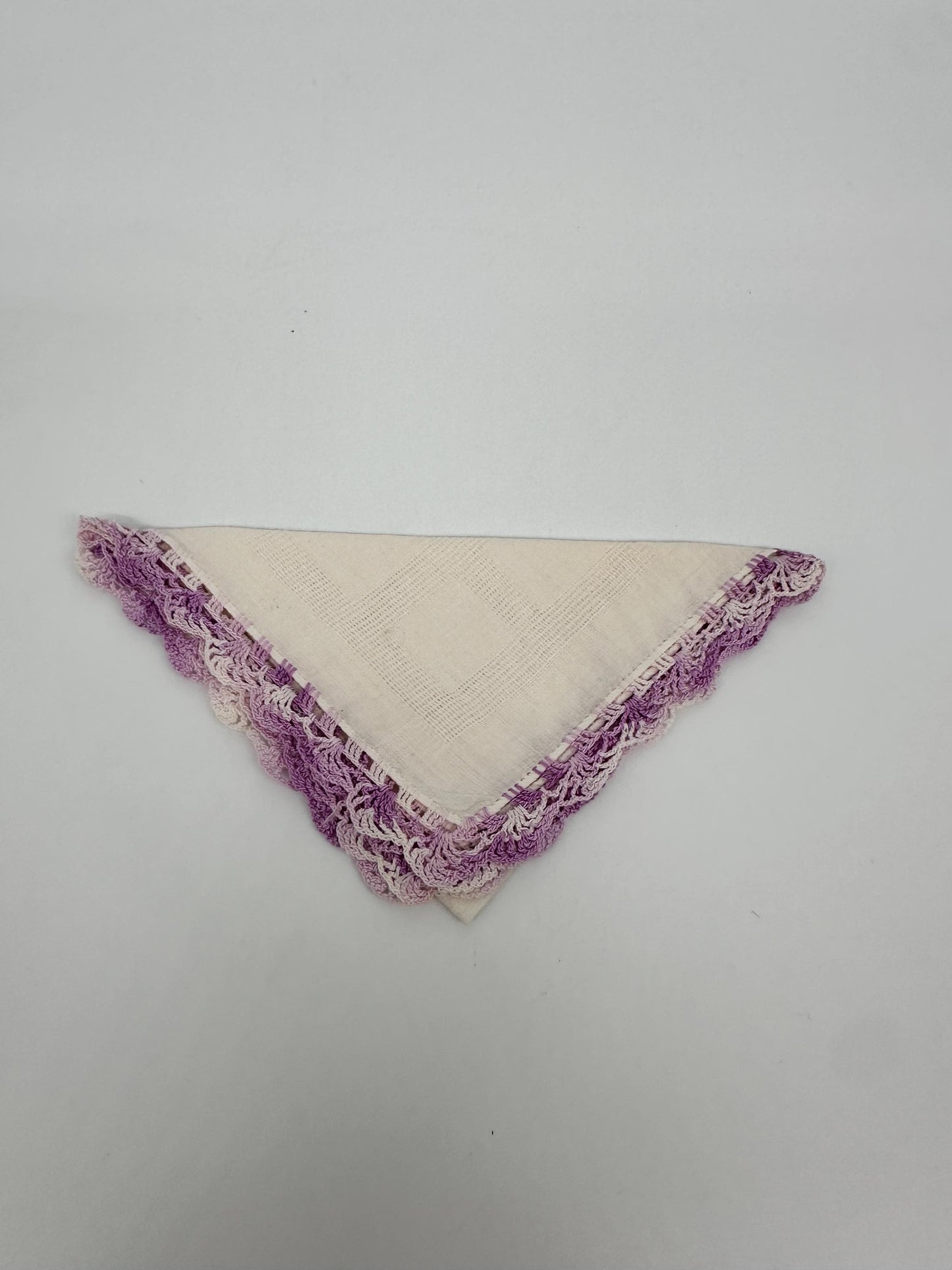Vintage Shabby Chic Linen Crocheted Hankies – Ivory, Pink, Pastel Bridal Wedding Set