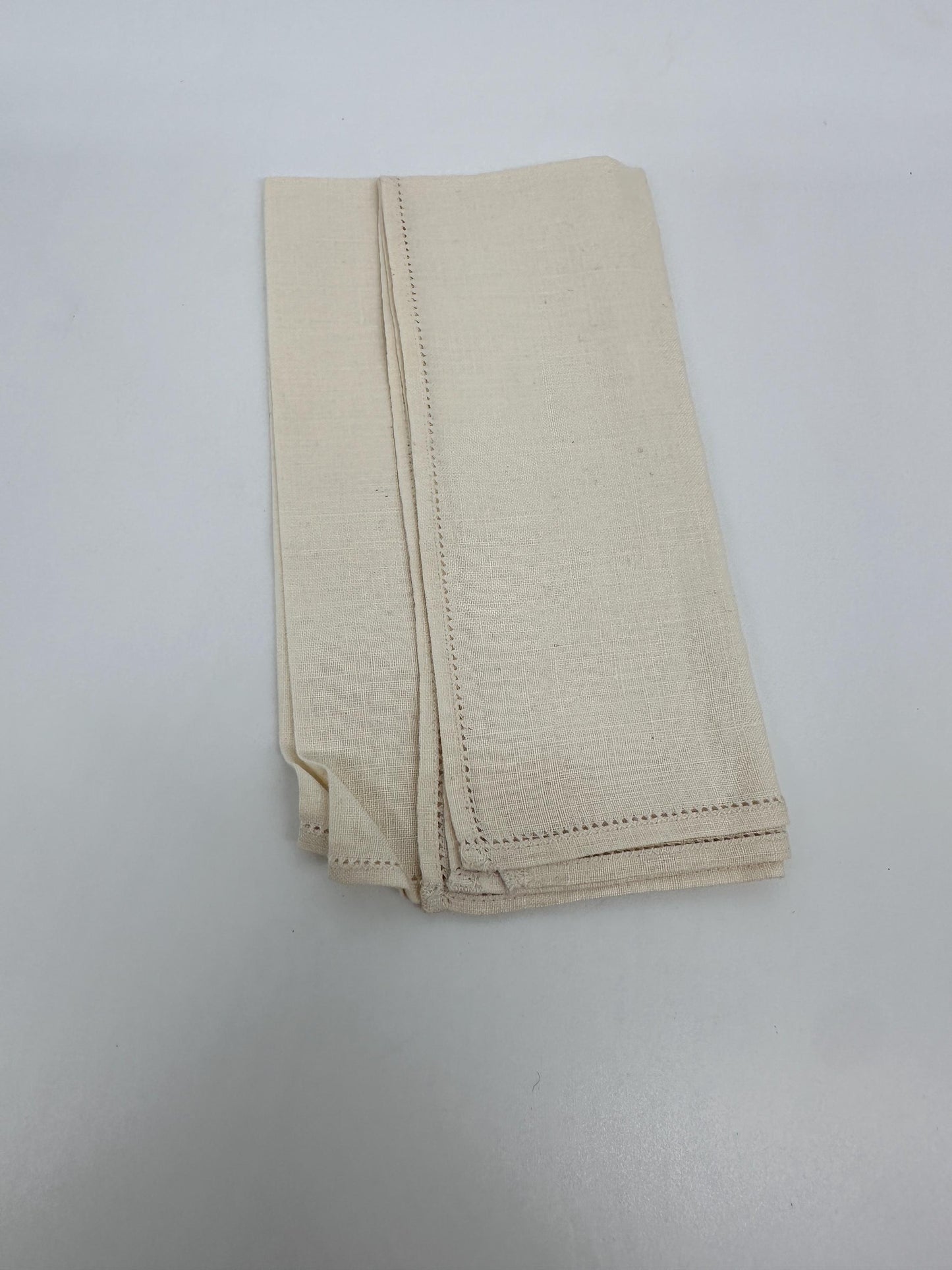Vintage Shabby Chic Linen Crocheted Hankies – Ivory, Pink, Pastel Bridal Wedding Set