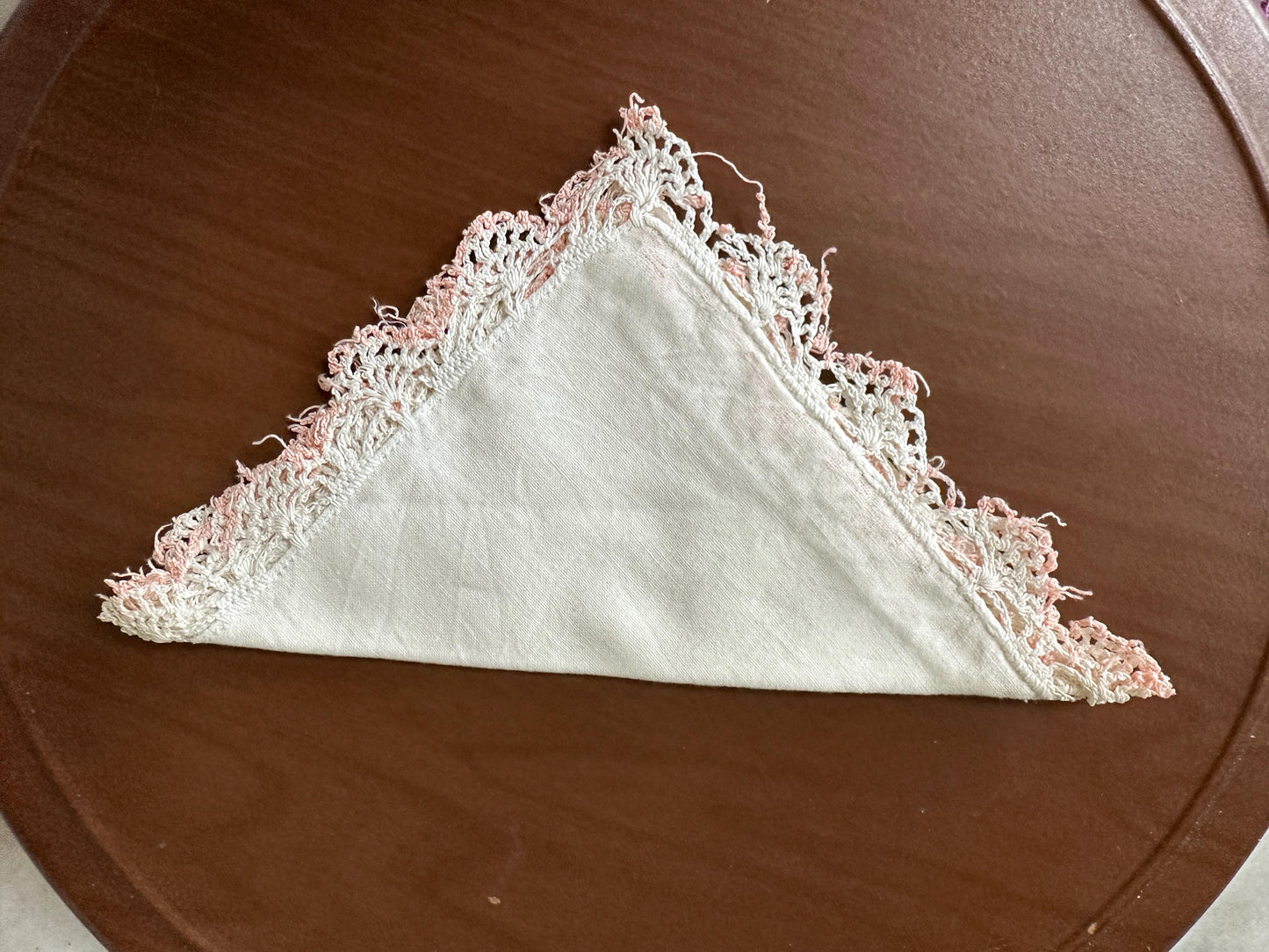 Vintage Linen Crocheted Hankies Set – Shabby Chic Bridal Wedding Hankies