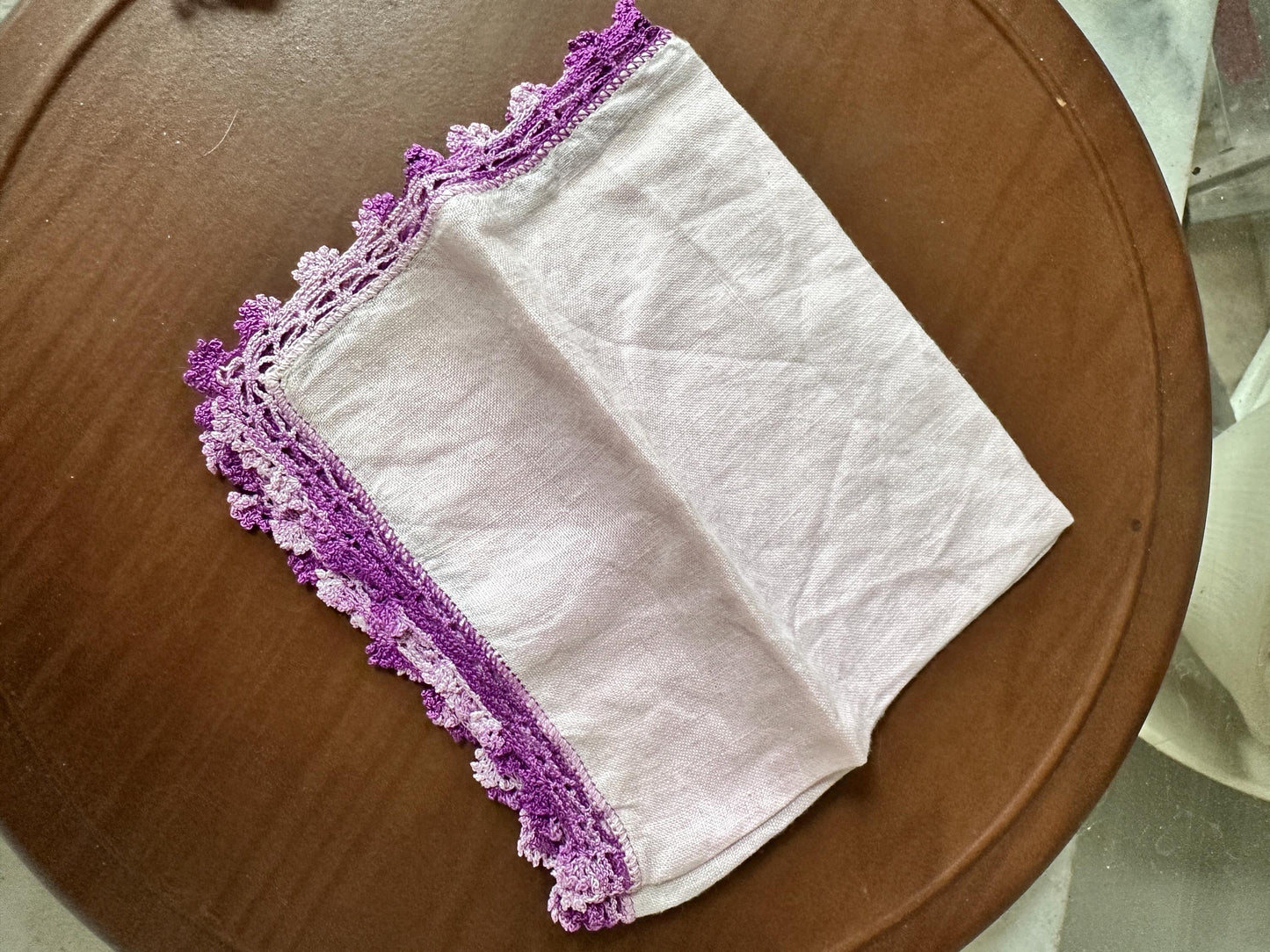 Vintage Linen Crocheted Hankies Set – Shabby Chic Bridal Wedding Hankies