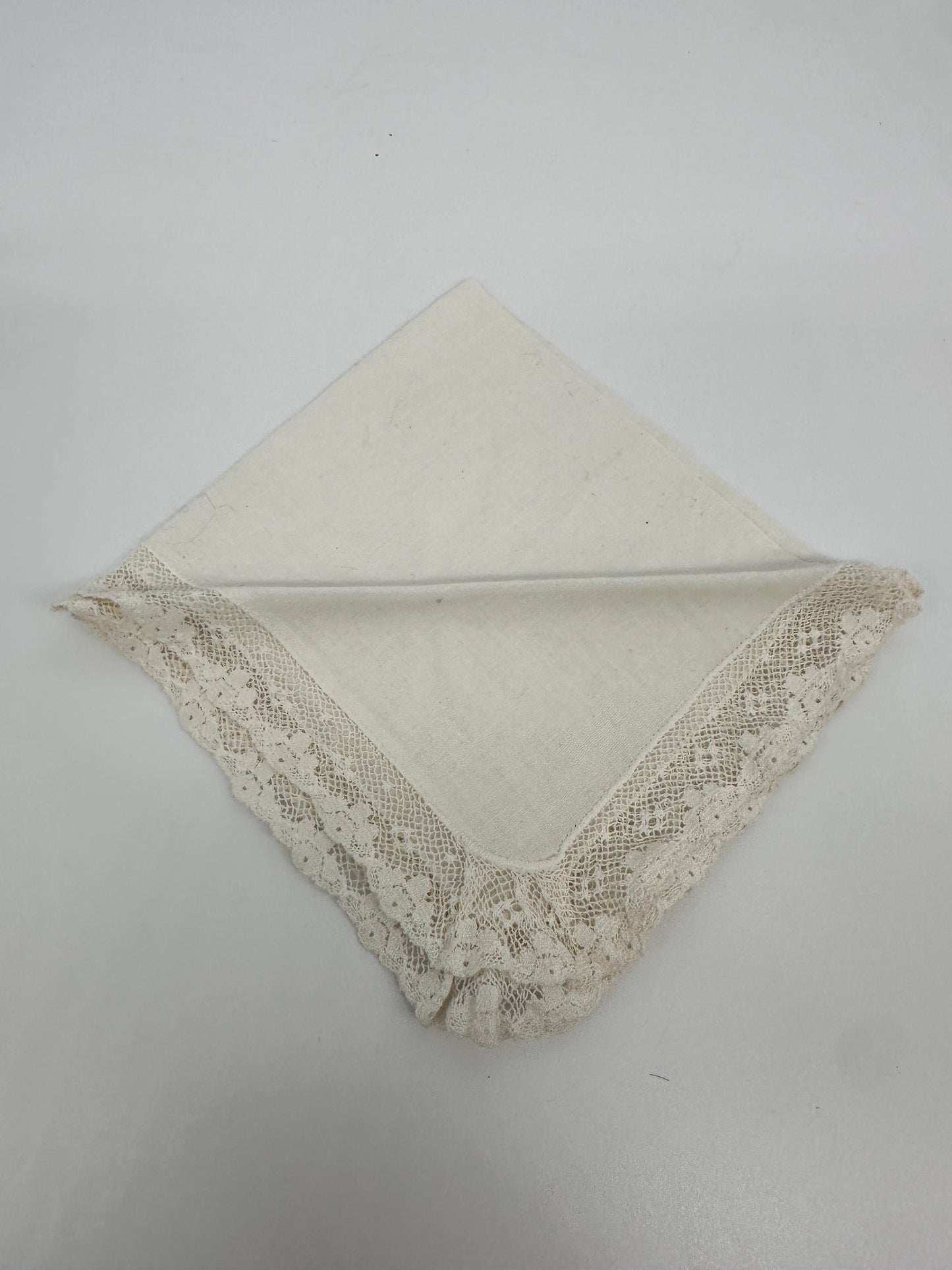 Vintage Shabby Chic Linen Crocheted Hankies – Ivory, Pink, Pastel Bridal Wedding Set