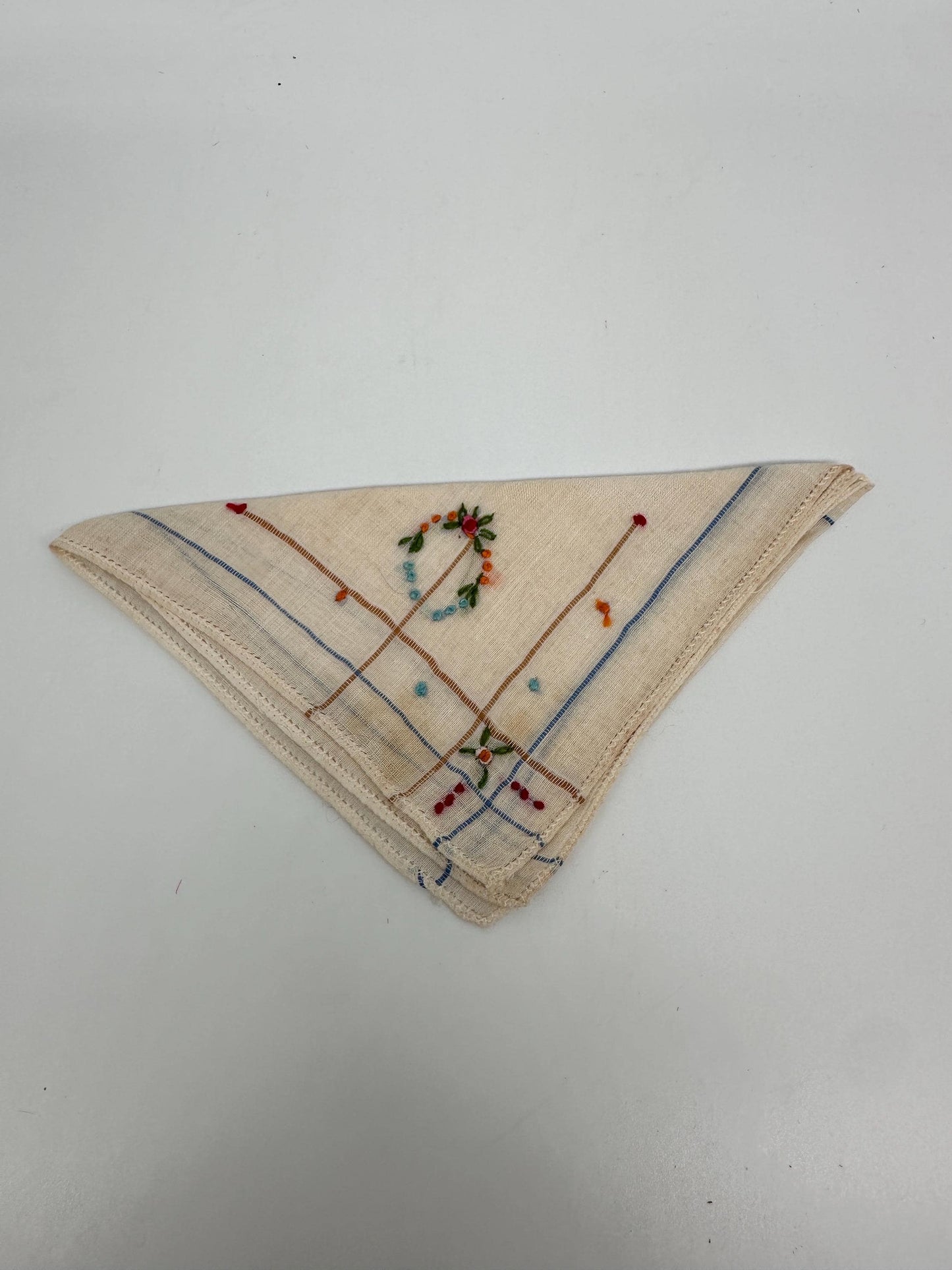 Vintage Linen Hankies - Pastel Floral and Butterfly Embroidery, Bridal Hanky Set of 5