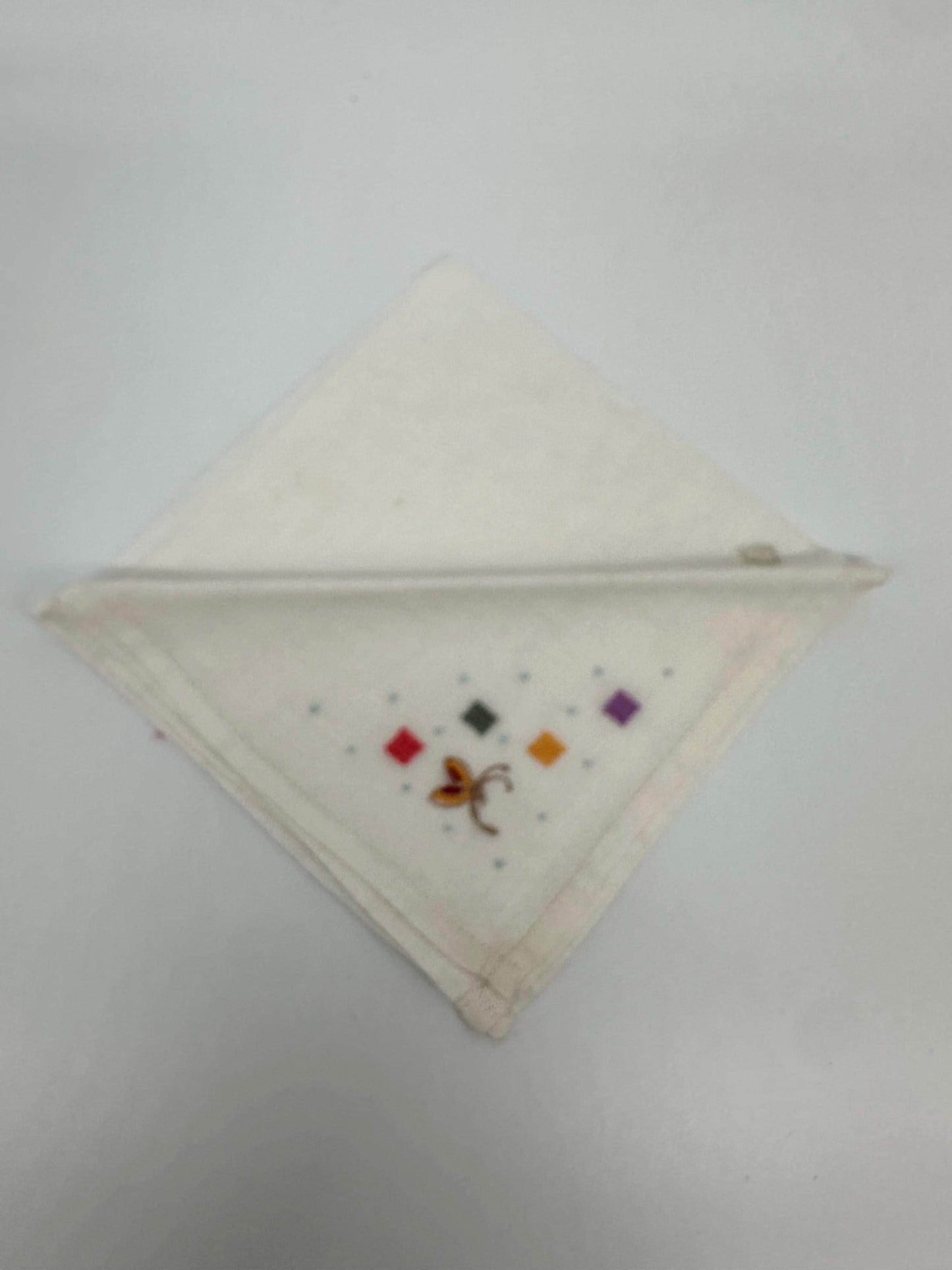 Vintage Linen Hankies - Pastel Floral and Butterfly Embroidery, Bridal Hanky Set of 5