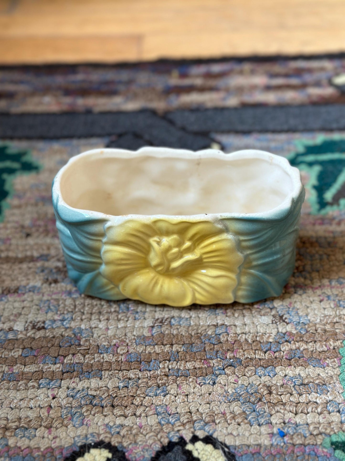 Vintage Royal Copley Ceramic Planter | Royal Copely Magnolia Planter | 1940s USA Pottery