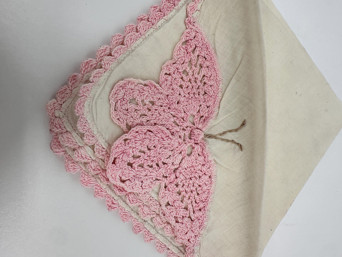 Vintage Linen Hankies - Pastel Floral and Butterfly Embroidery, Bridal Hanky Set of 5