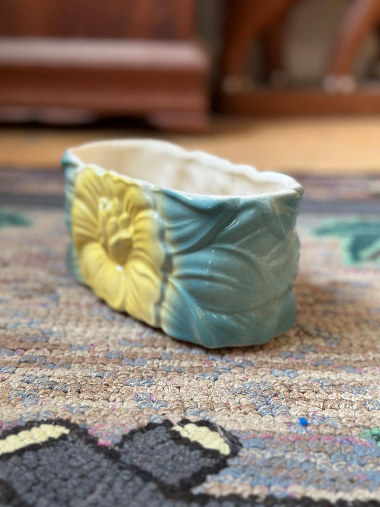 Vintage Royal Copley Ceramic Planter | Royal Copely Magnolia Planter | 1940s USA Pottery