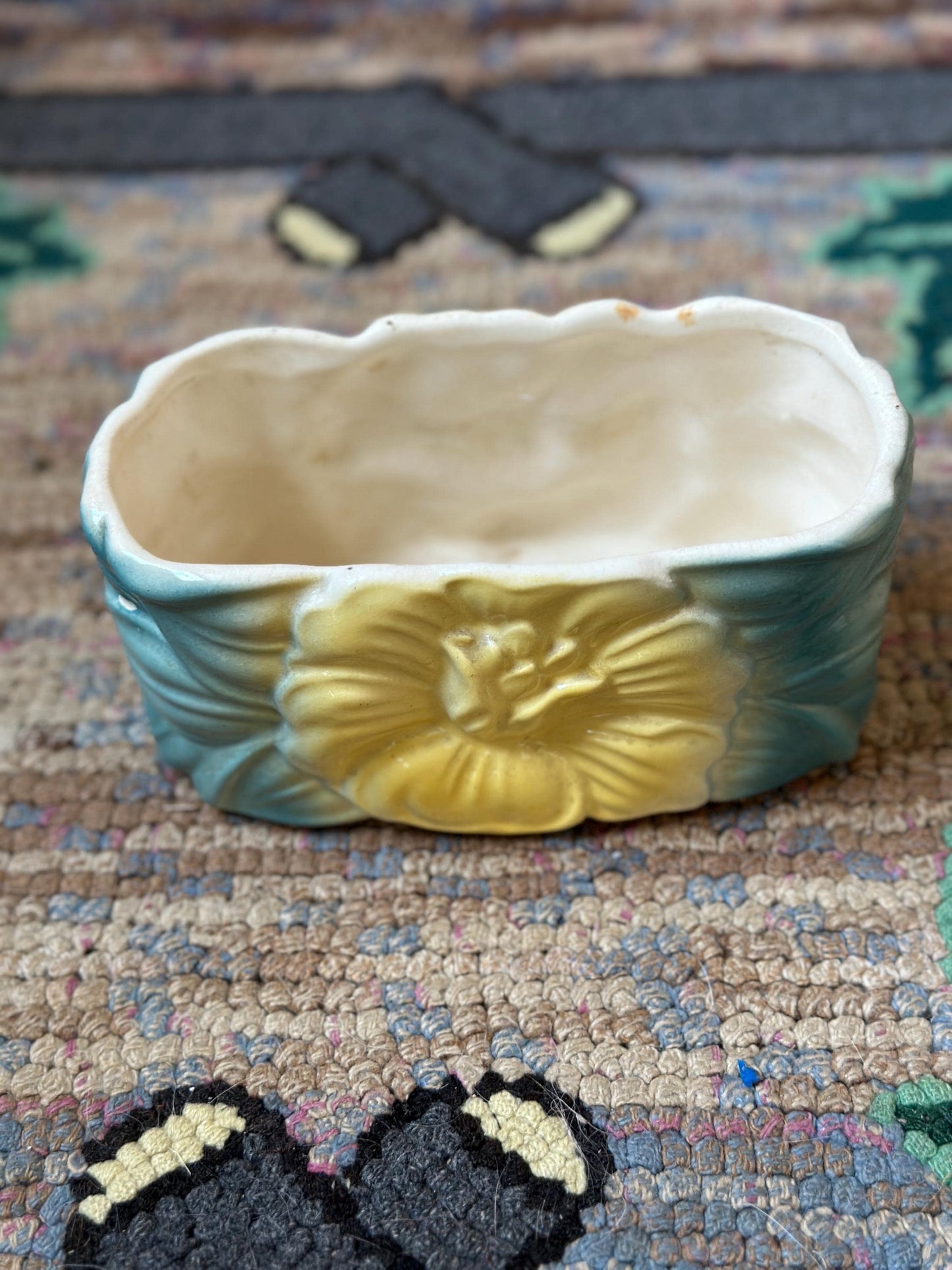 Vintage Royal Copley Ceramic Planter | Royal Copely Magnolia Planter | 1940s USA Pottery