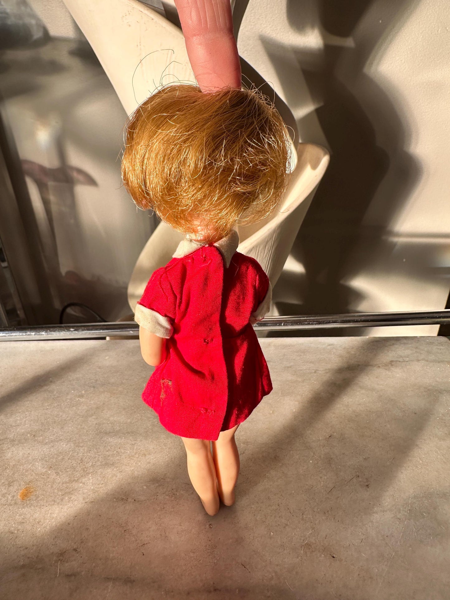 Vintage 1964 Penny Brite Doll Carry Case with 6 Outfits – Mid Century Topper Toys