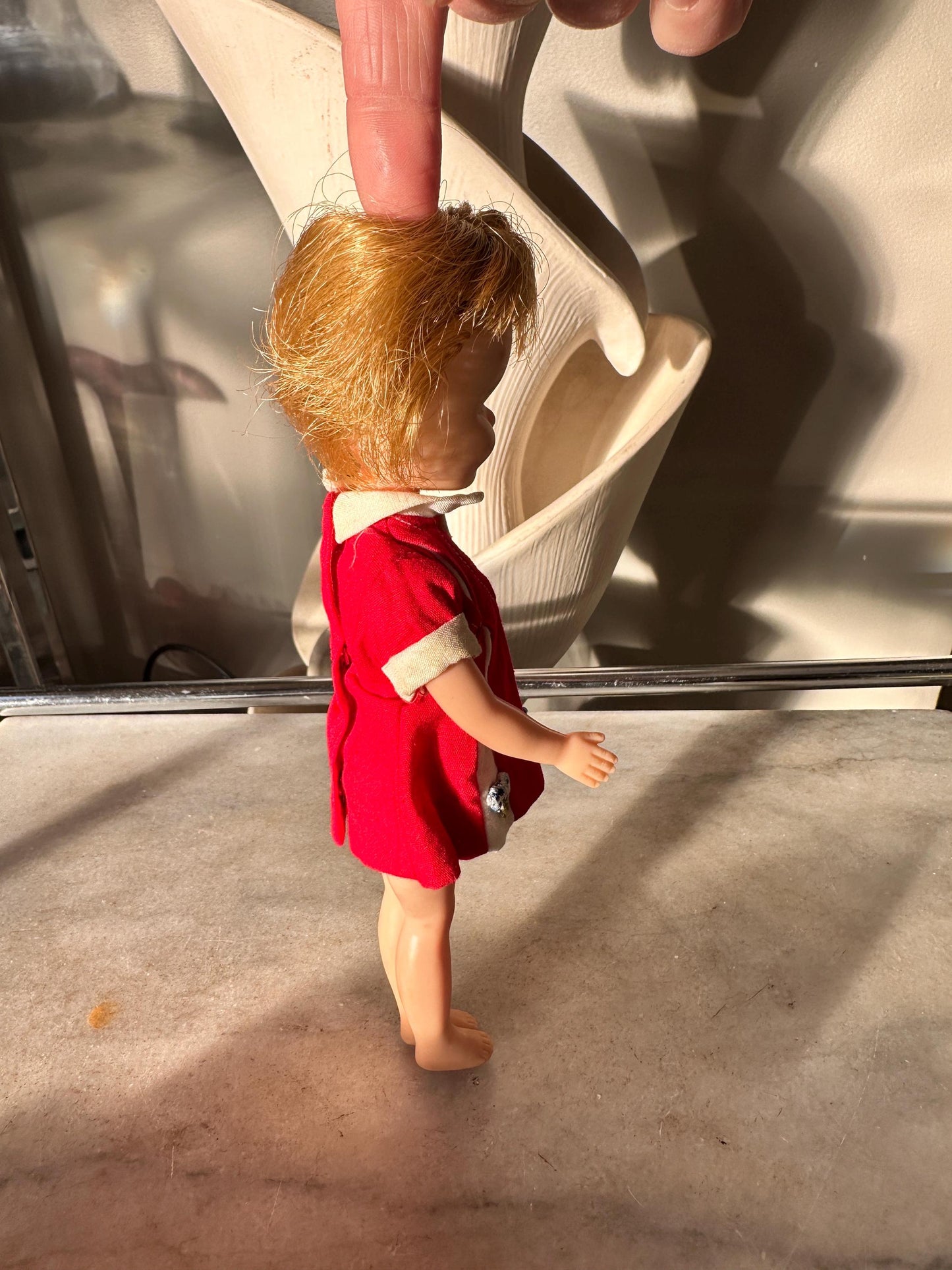 Vintage 1964 Penny Brite Doll Carry Case with 6 Outfits – Mid Century Topper Toys
