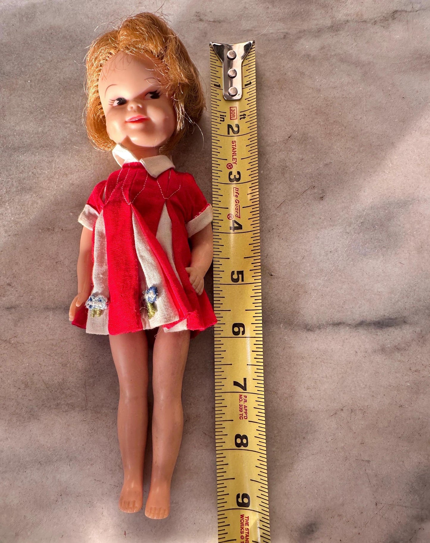 Vintage 1964 Penny Brite Doll Carry Case with 6 Outfits – Mid Century Topper Toys