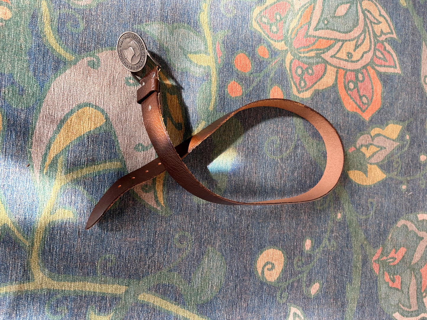 Vintage Bicentennial Liberty Bell Belt Buckle | Size 40 Leather Americana