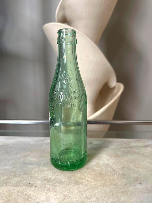 Vintage HBG Coca-Cola Bottling Works Green Glass Bottle – 7 fl oz – Embossed Straight-Side Soda Bottle