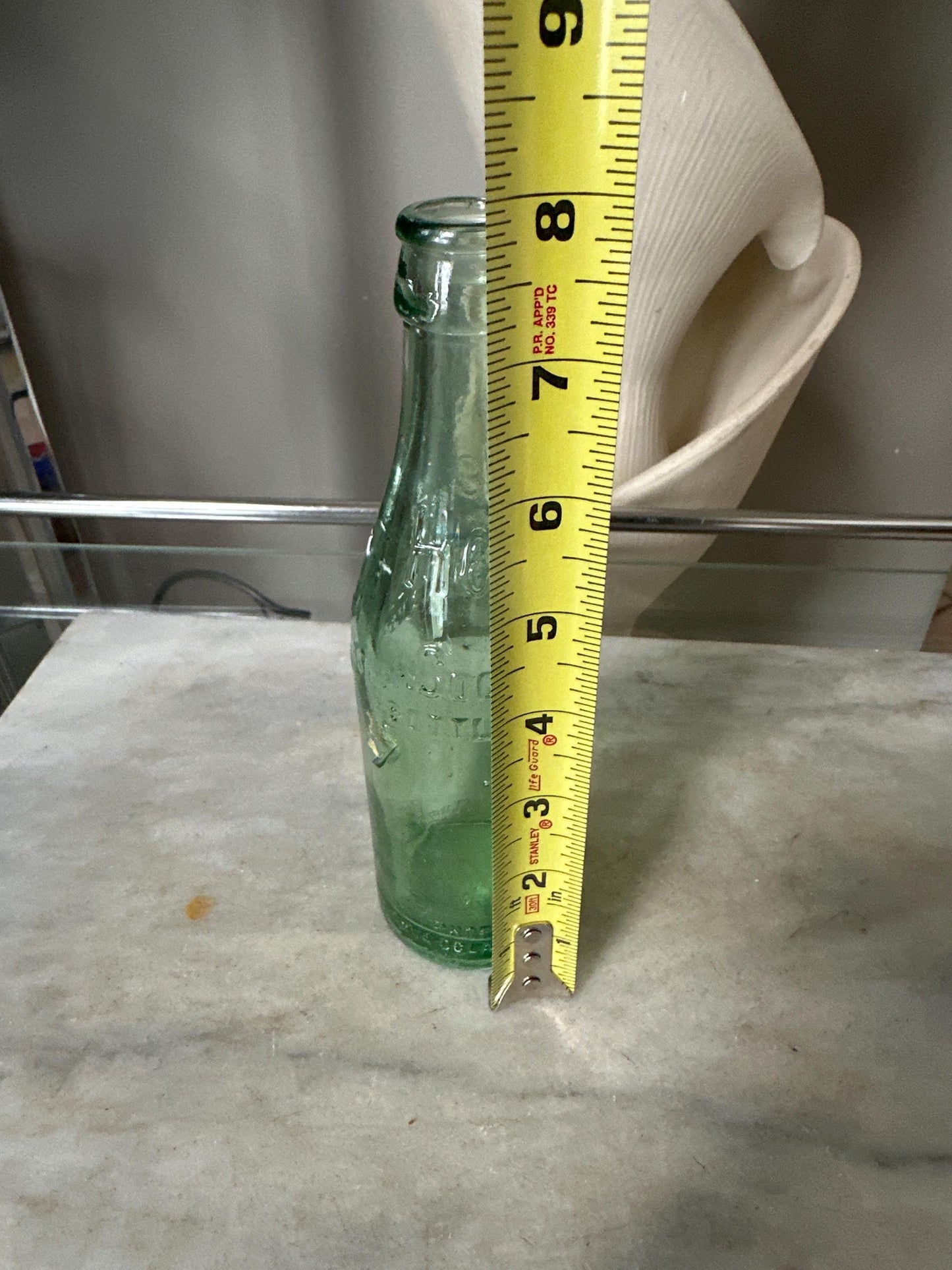 Vintage HBG Coca-Cola Bottling Works Green Glass Bottle – 7 fl oz – Embossed Straight-Side Soda Bottle