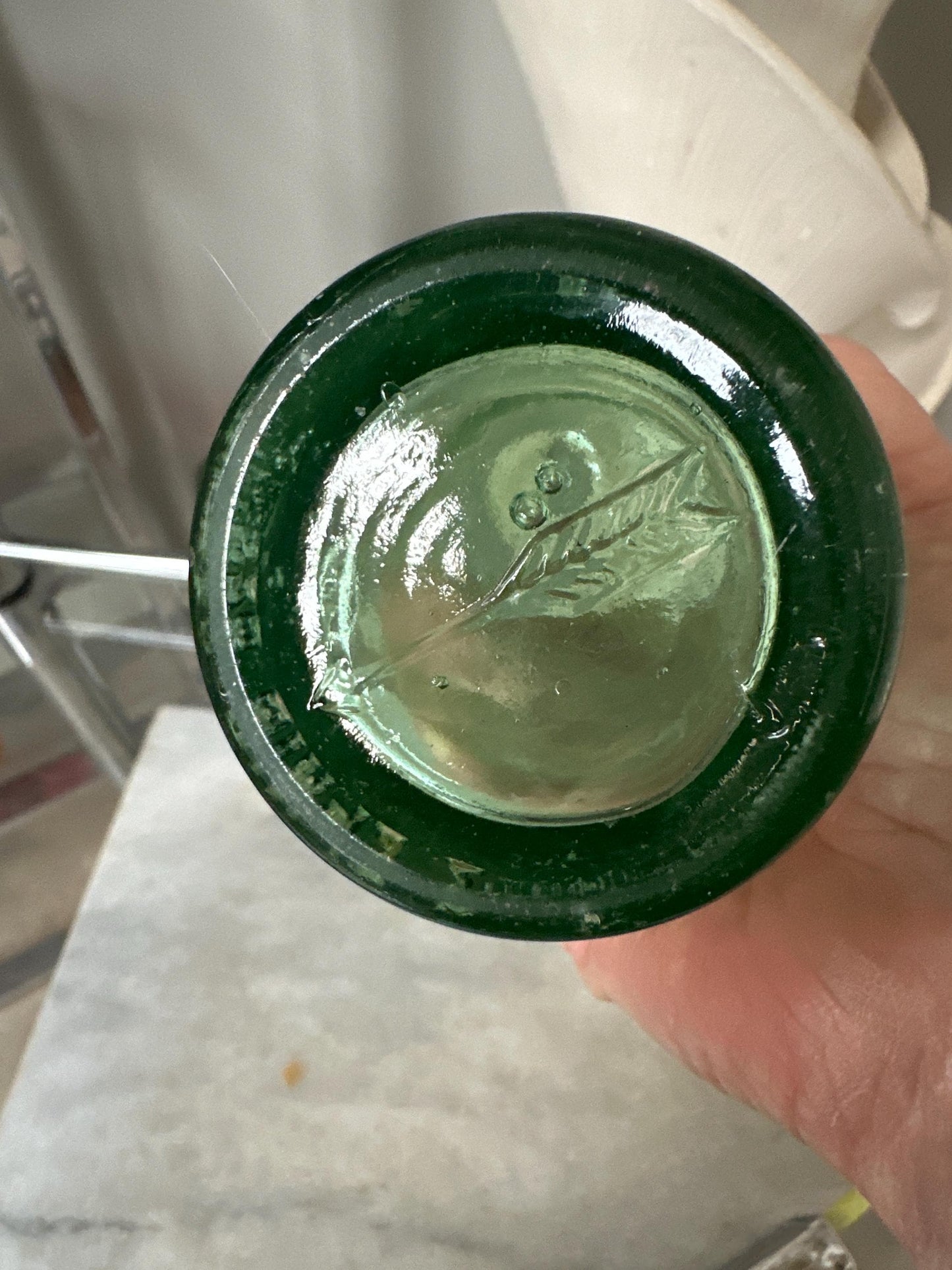 Vintage HBG Coca-Cola Bottling Works Green Glass Bottle – 7 fl oz – Embossed Straight-Side Soda Bottle