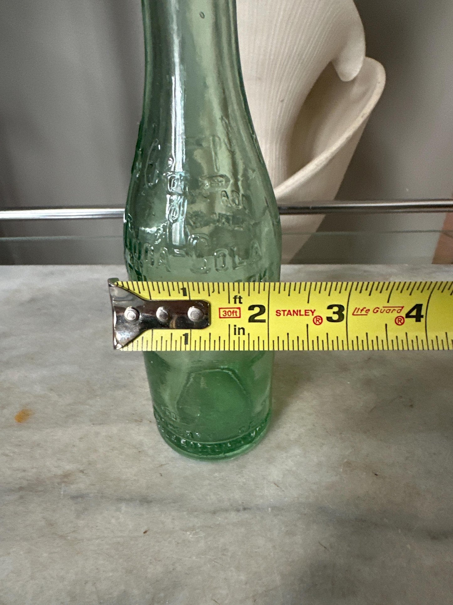 Vintage HBG Coca-Cola Bottling Works Green Glass Bottle – 7 fl oz – Embossed Straight-Side Soda Bottle