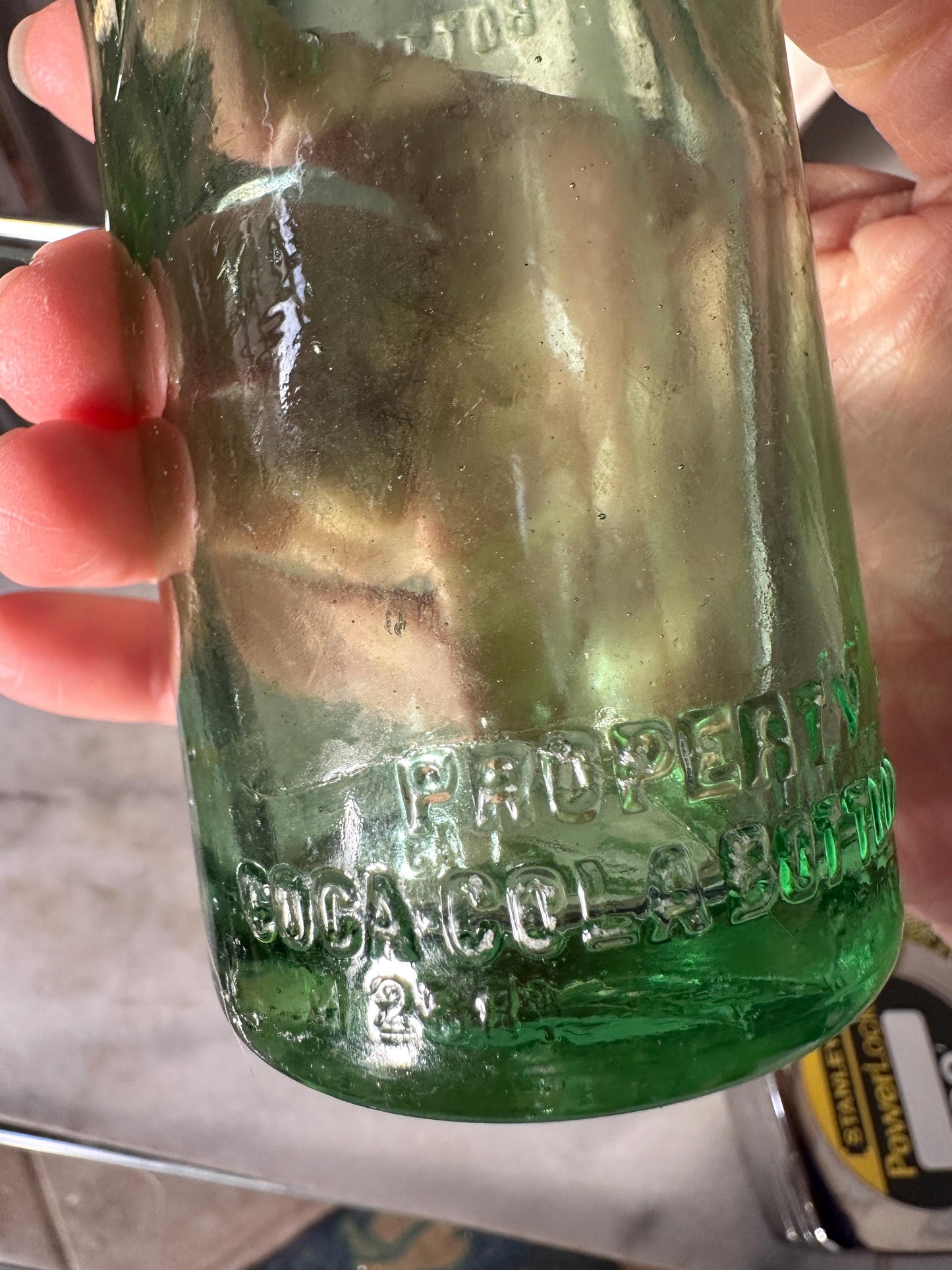 Vintage HBG Coca-Cola Bottling Works Green Glass Bottle – 7 fl oz – Embossed Straight-Side Soda Bottle