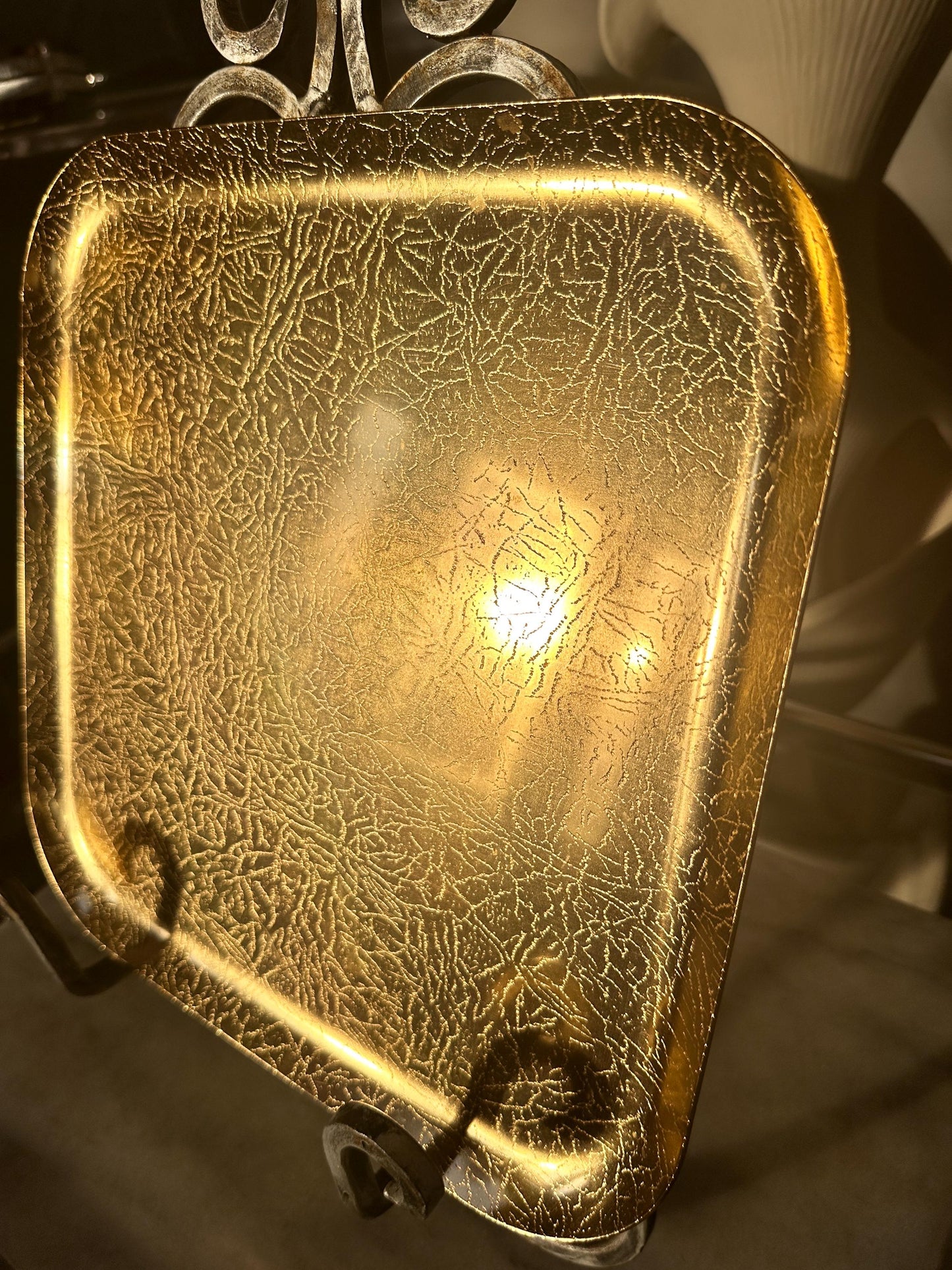 Vintage Wear-Ever Londonderry Gold Anodized Aluminum Square Tray (Original Box)