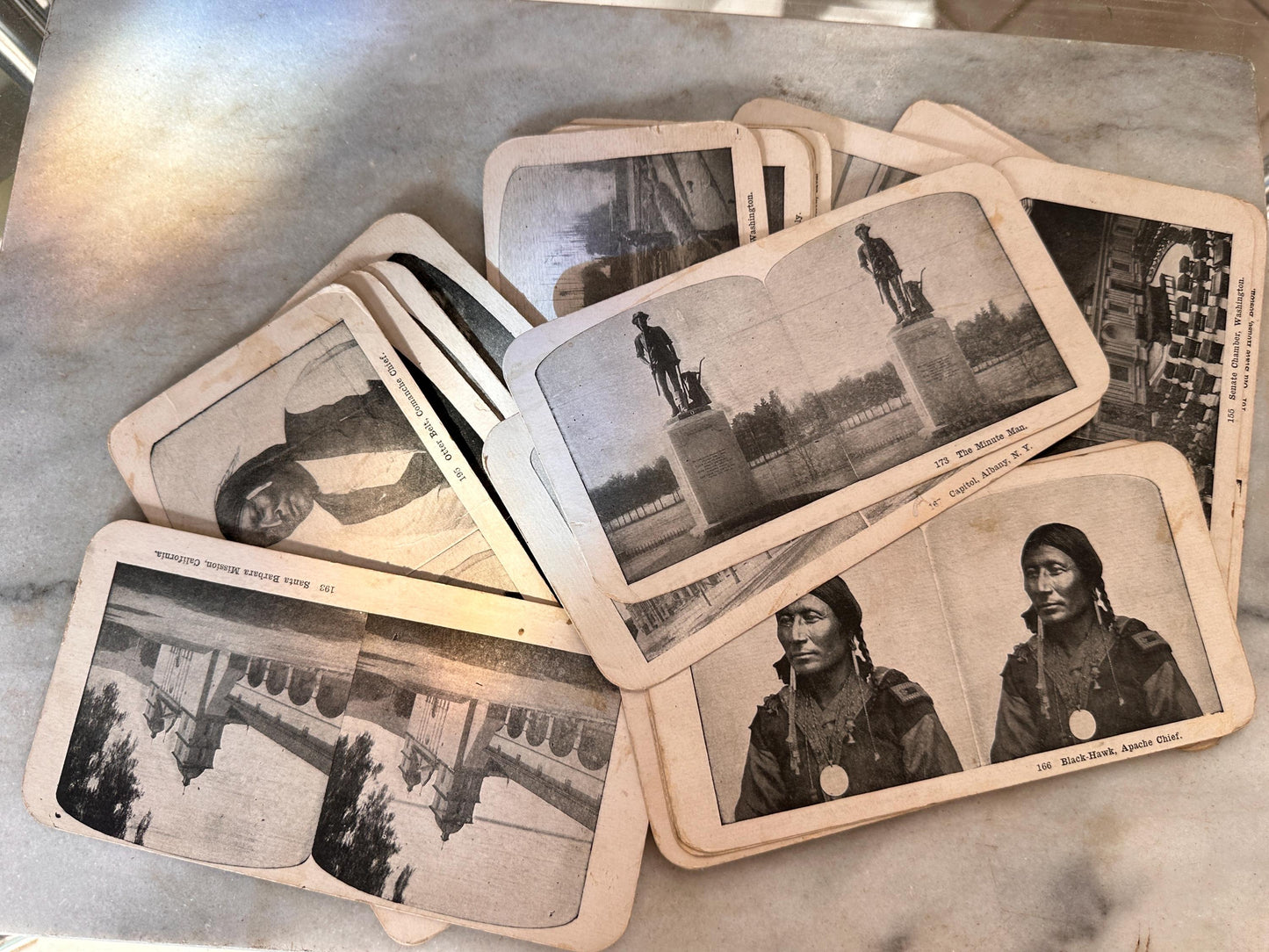 Antique 1800s Stereoscope Steroview Cards Collection | Double-Sided Victorian Stereoview Slides | Antique Photography & Optical Ephemera