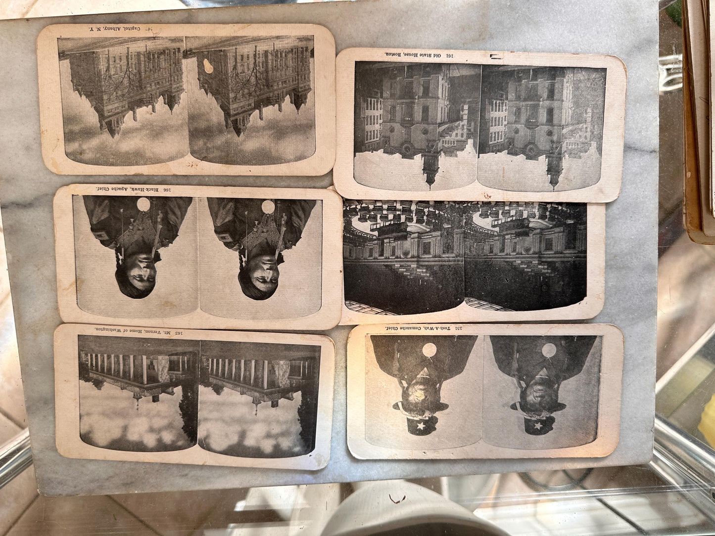Antique 1800s Stereoscope Steroview Cards Collection | Double-Sided Victorian Stereoview Slides | Antique Photography & Optical Ephemera