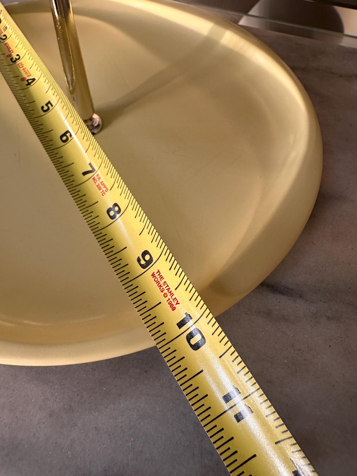Handcrafted Vintage Boonton Melamine 2-Tier Serving Stand – Blue & Yellow Tidbit Tray – Mid-Century Modern Dessert Display