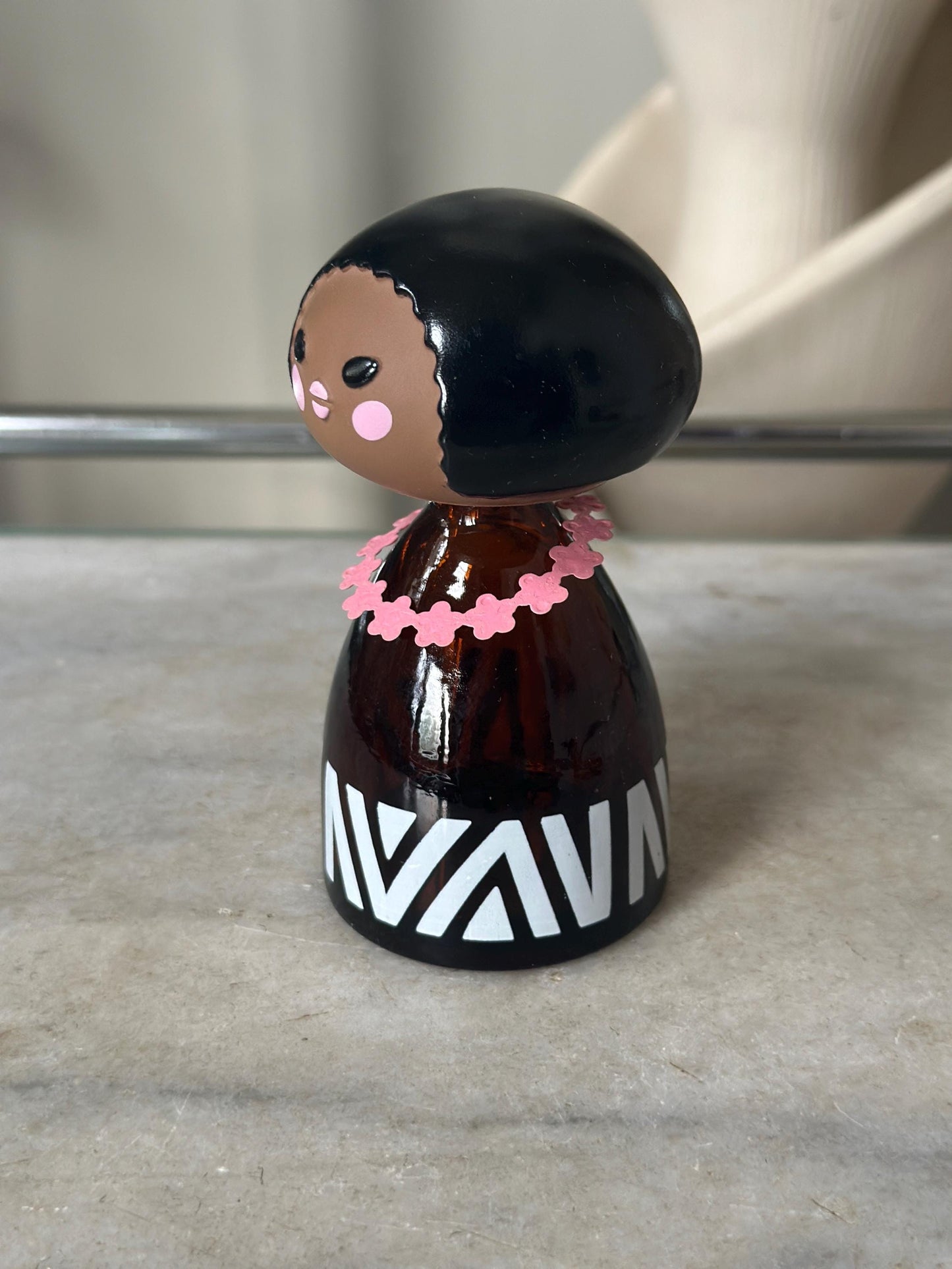 Vintage, Avon Small World Cologne, Empty Glass, Island Girl Bottle