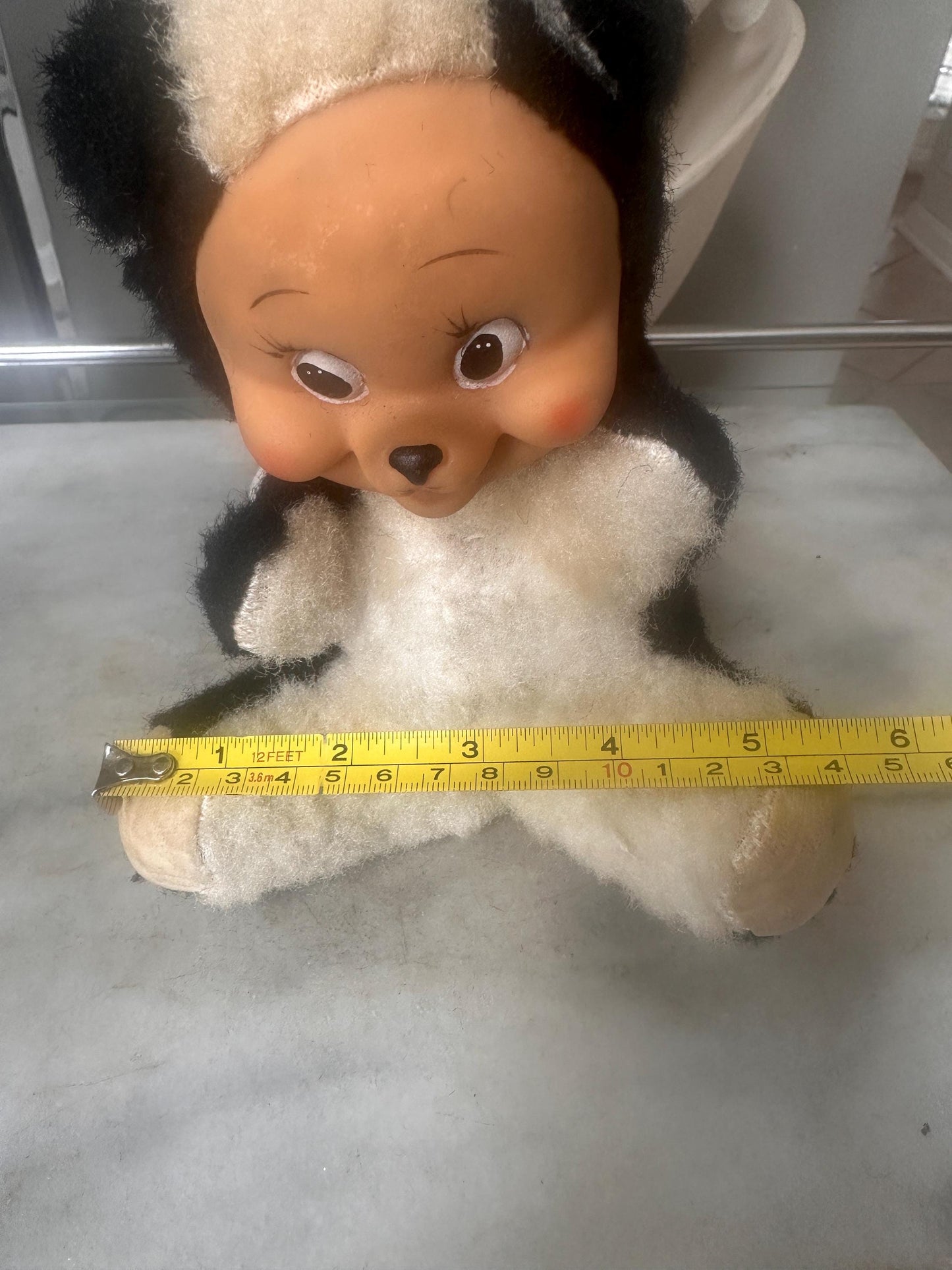 Vintage Rubber Face Skunk Plush Doll