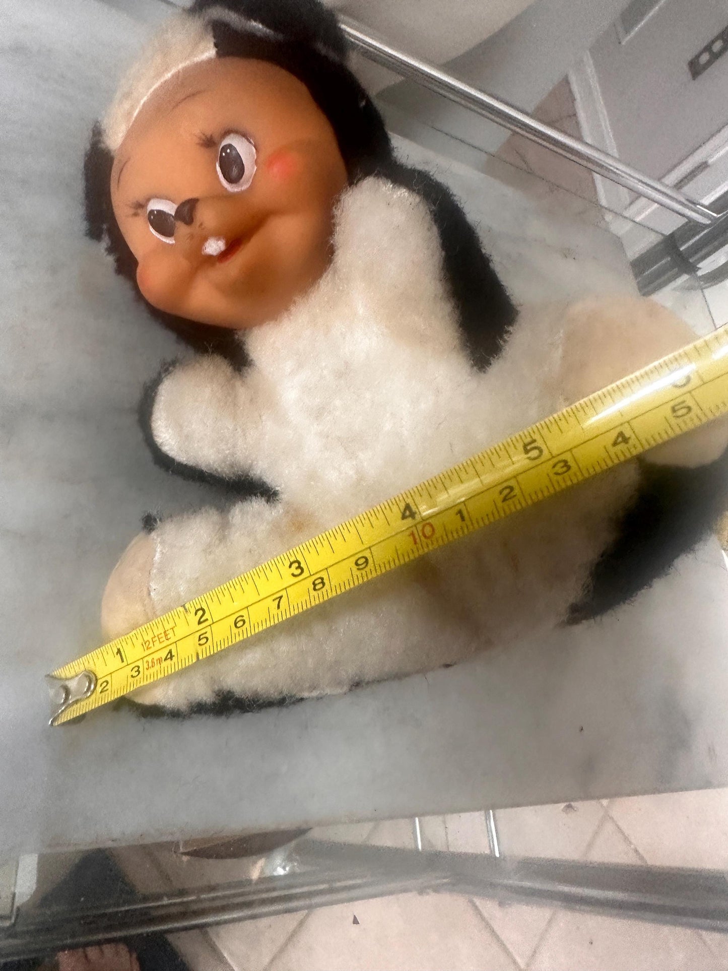 Vintage Rubber Face Skunk Plush Doll