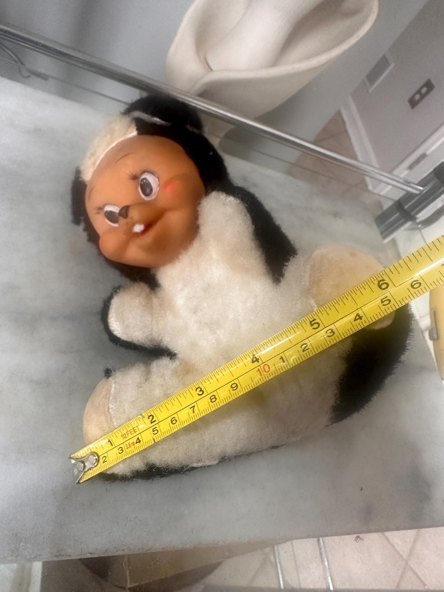 Vintage Rubber Face Skunk Plush Doll