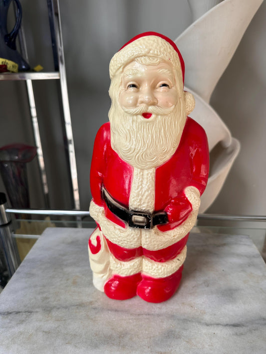 Vintage Union Products (?) Santa with Toy Sack Blow Mold Light – Christmas Yard Decor – Holiday Display Figure – 13.5” Tall