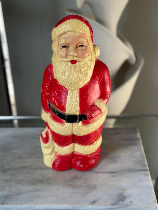 Vintage Union Products Santa with Toy Sack Blow Mold Light – Christmas Yard Decor – Holiday Display Figure – 13.5” Tall