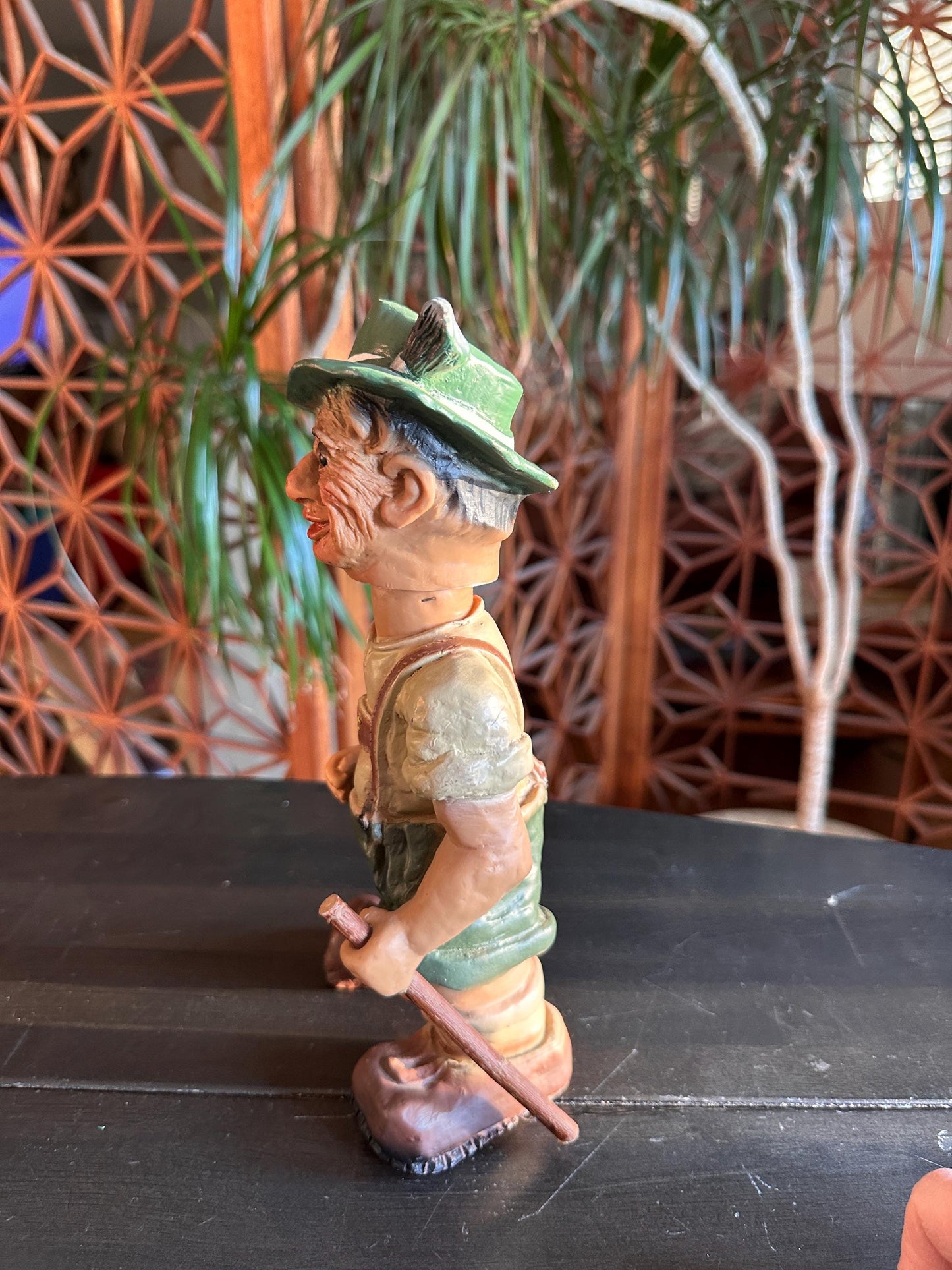 HEICO HIKER Bobblehead Figurine Western Germany 1960's, Old Troll Man Doll Rare!