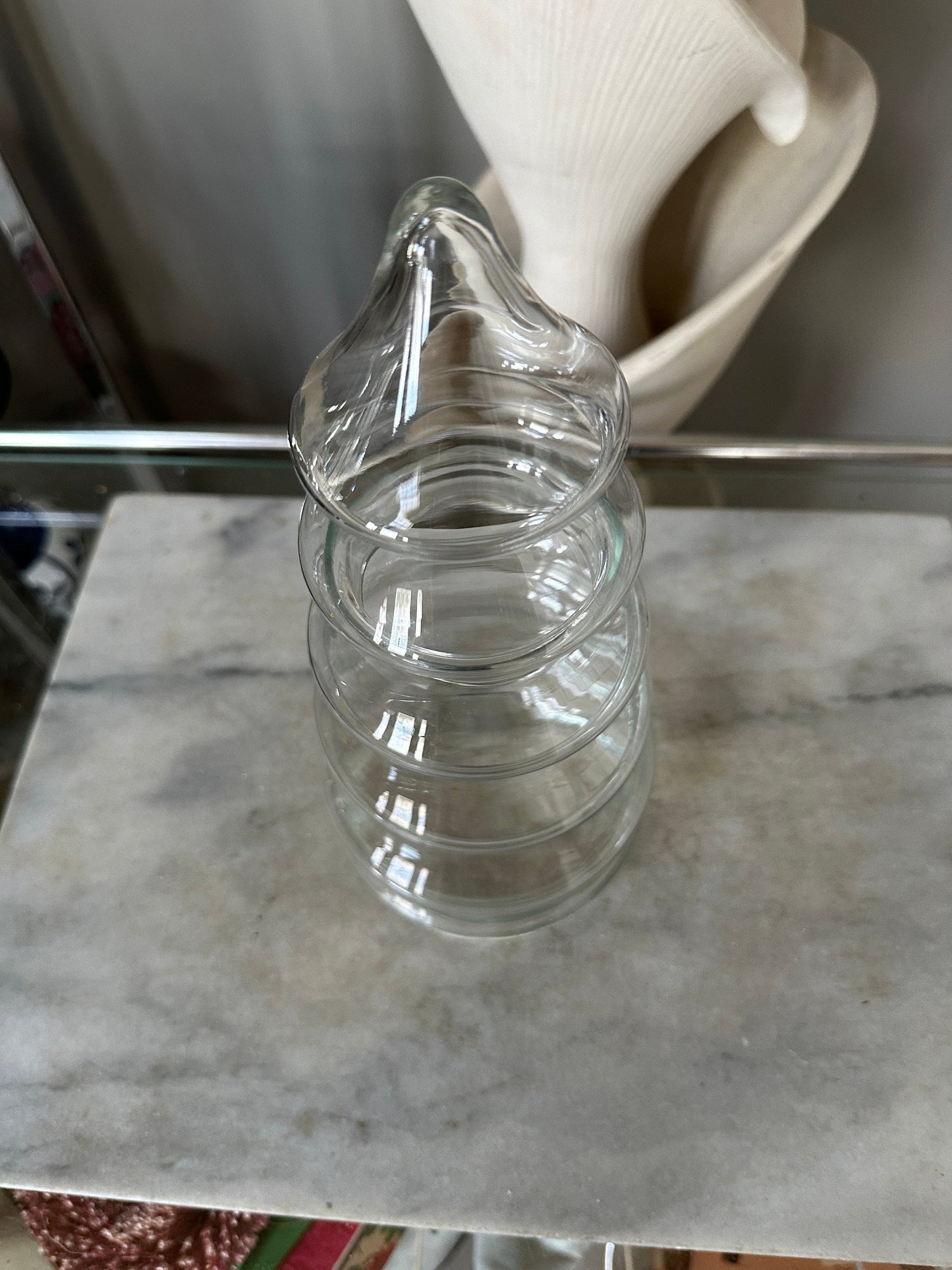 Vintage Libbey Glass Christmas Tree Canister