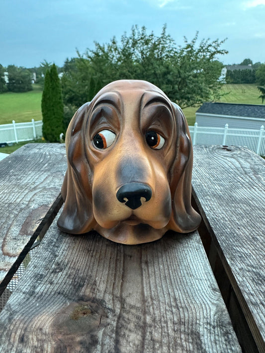Vintage Inarco Dog Head Vase Dog Planter Cocker Spaniel or Hound Dog Vase Dog Lover Gift Animal Decor Hand Painted Ceramic Dog Figurine
