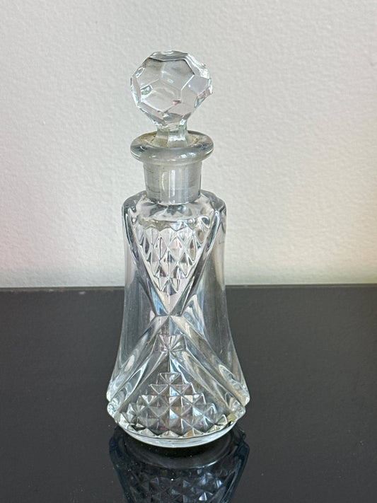 Vintage Perfume Bottle With Prism Stopper Gorgeous Display Exceptional Gift