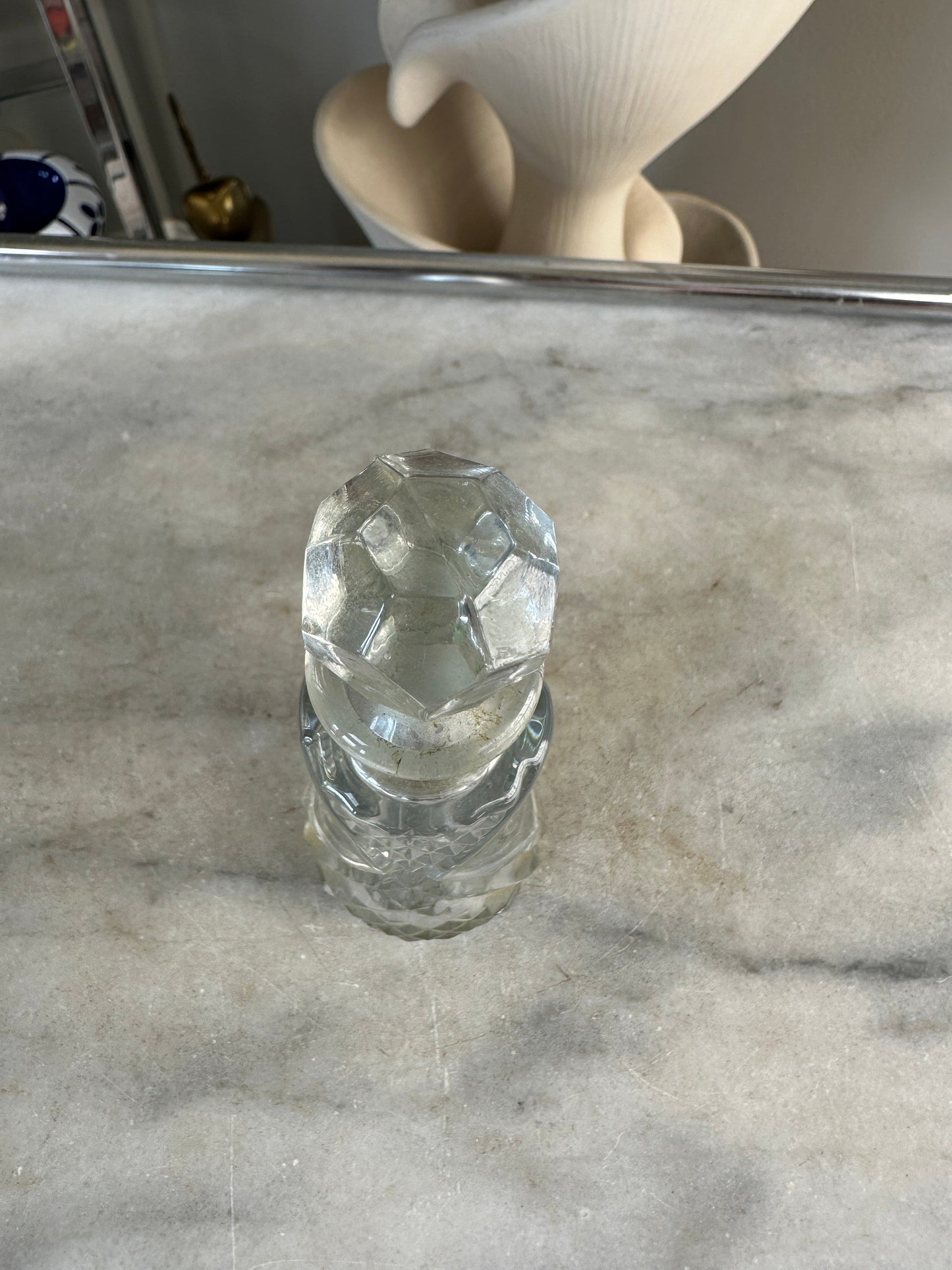 Vintage Perfume Bottle With Prism Stopper Gorgeous Display Exceptional Gift