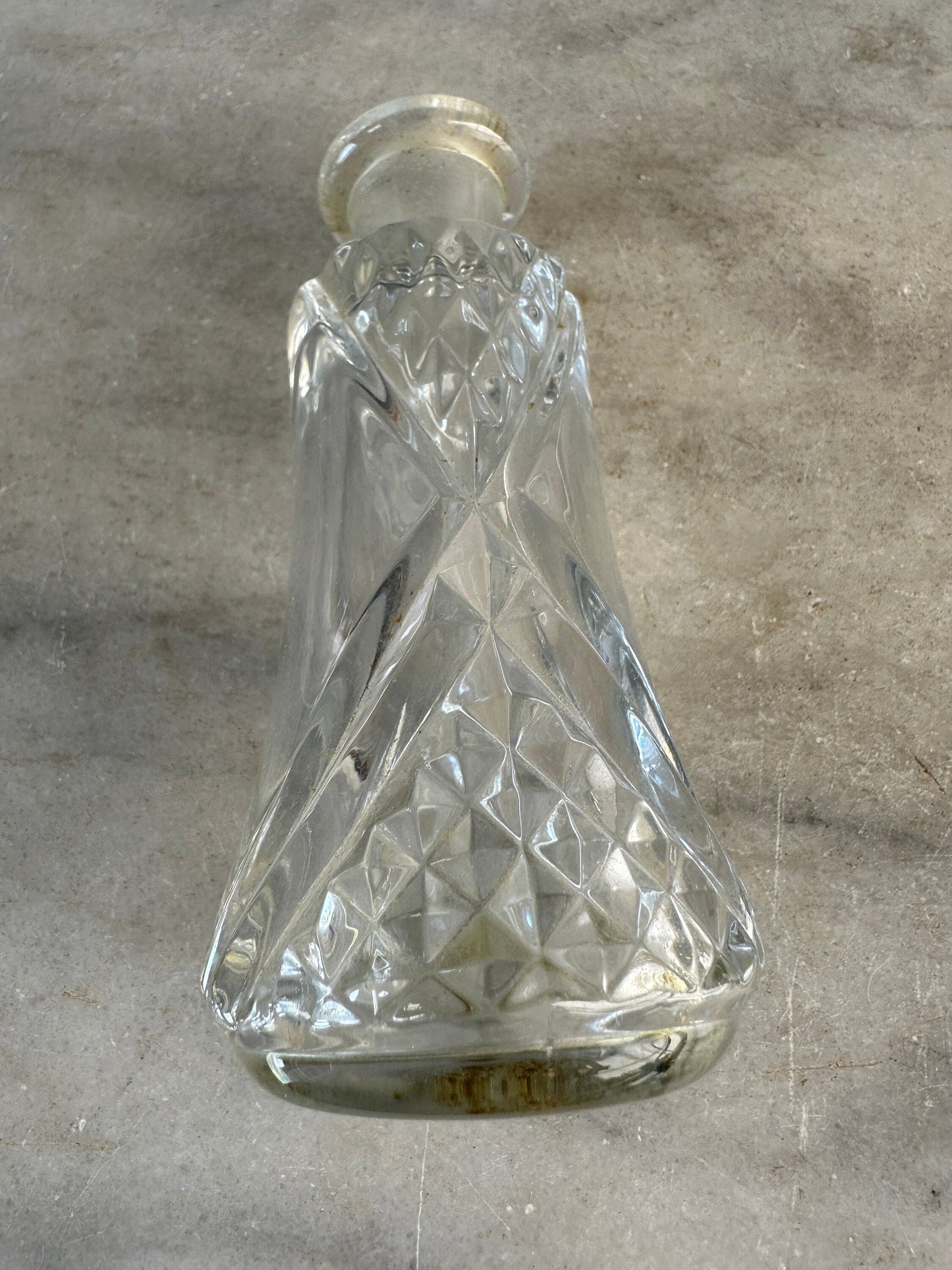Vintage Perfume Bottle With Prism Stopper Gorgeous Display Exceptional Gift