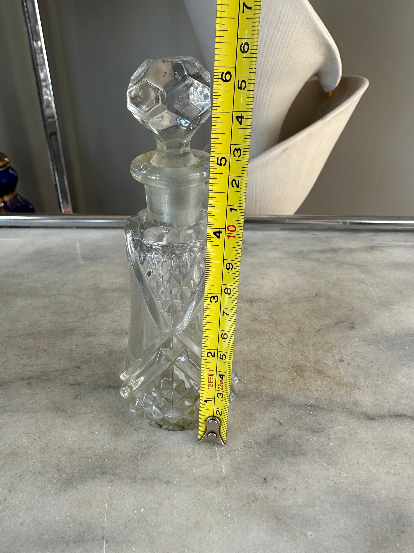 Vintage Perfume Bottle With Prism Stopper Gorgeous Display Exceptional Gift