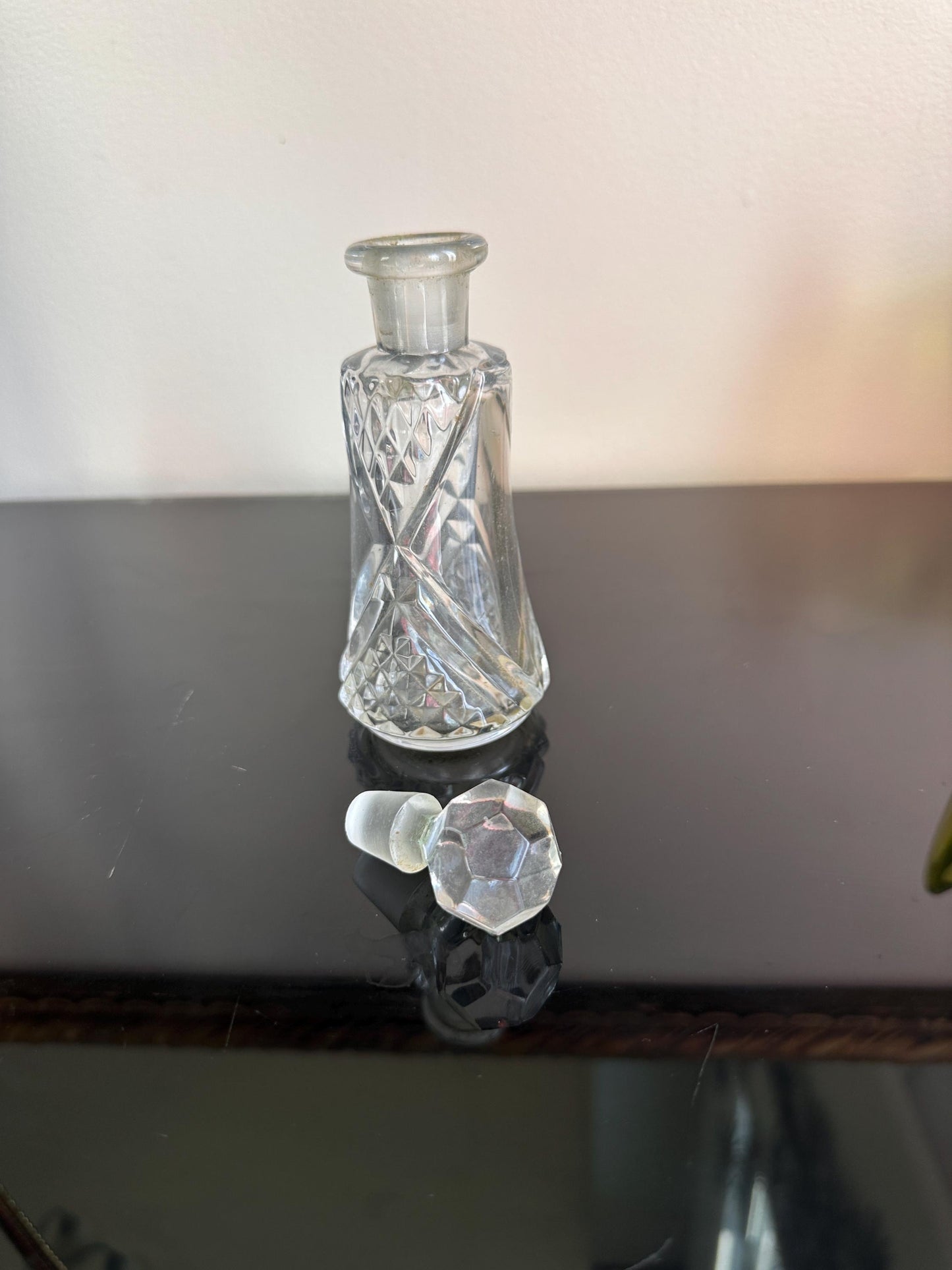 Vintage Perfume Bottle With Prism Stopper Gorgeous Display Exceptional Gift