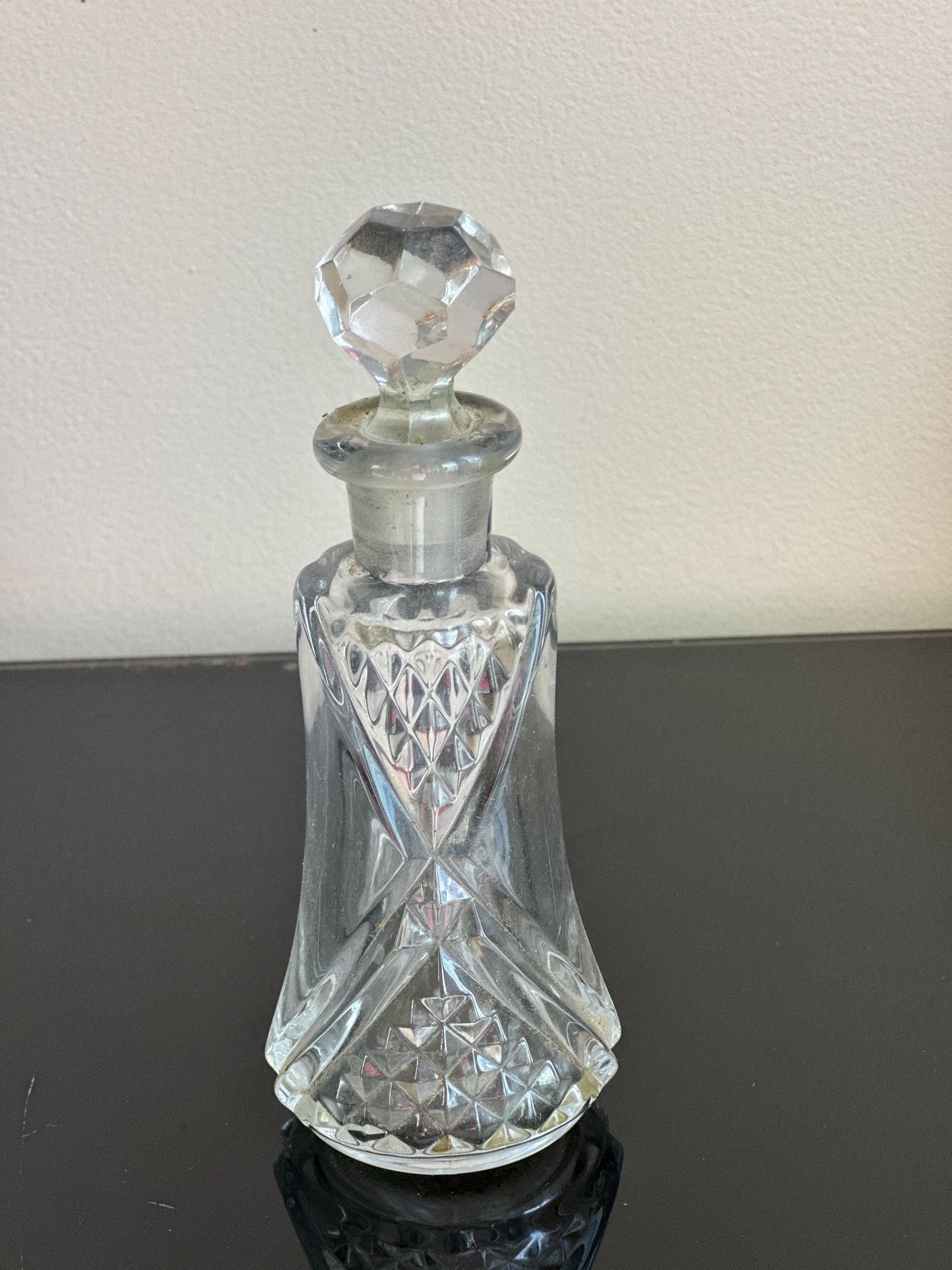 Vintage Perfume Bottle With Prism Stopper Gorgeous Display Exceptional Gift