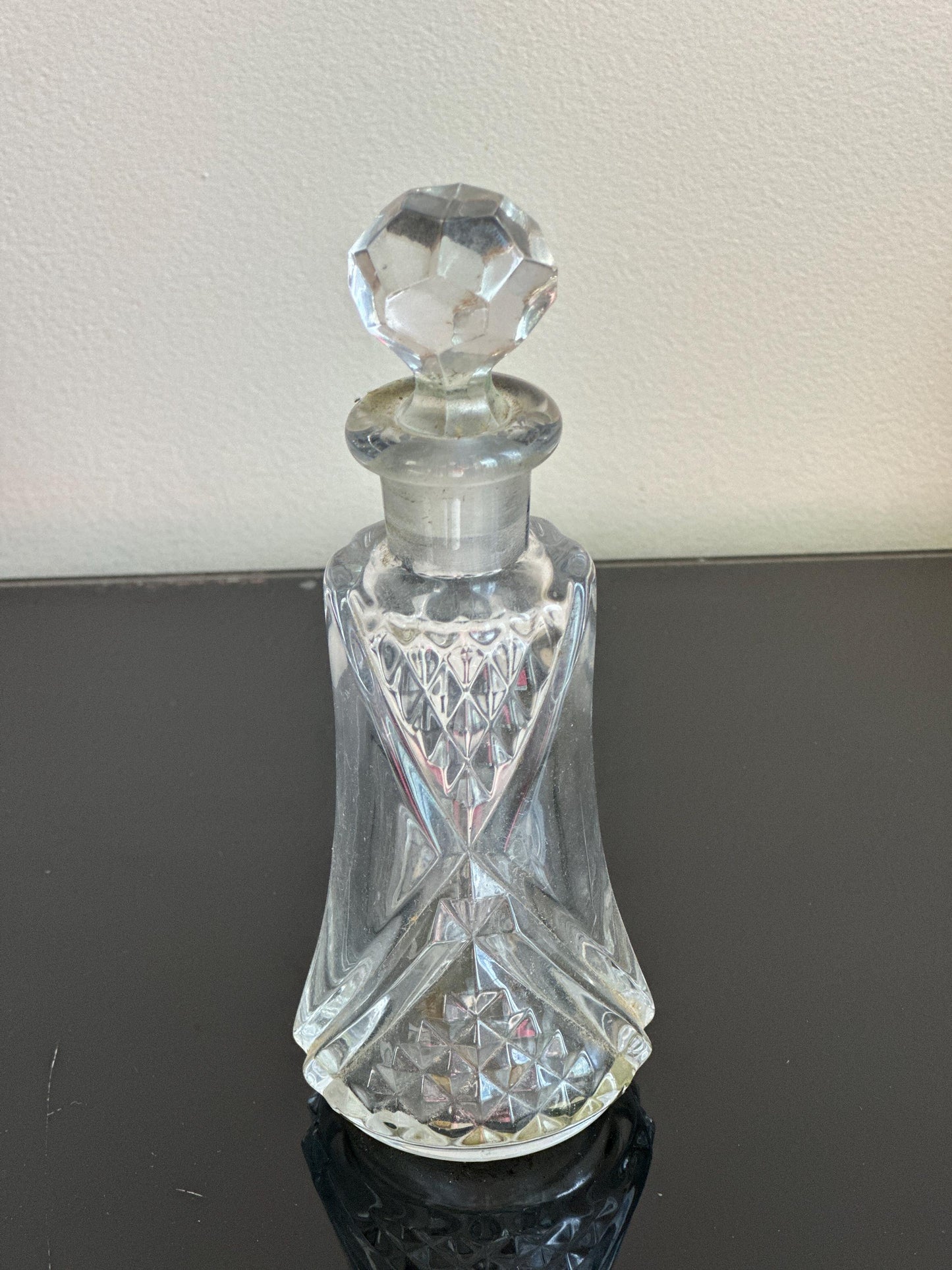 Vintage Perfume Bottle With Prism Stopper Gorgeous Display Exceptional Gift